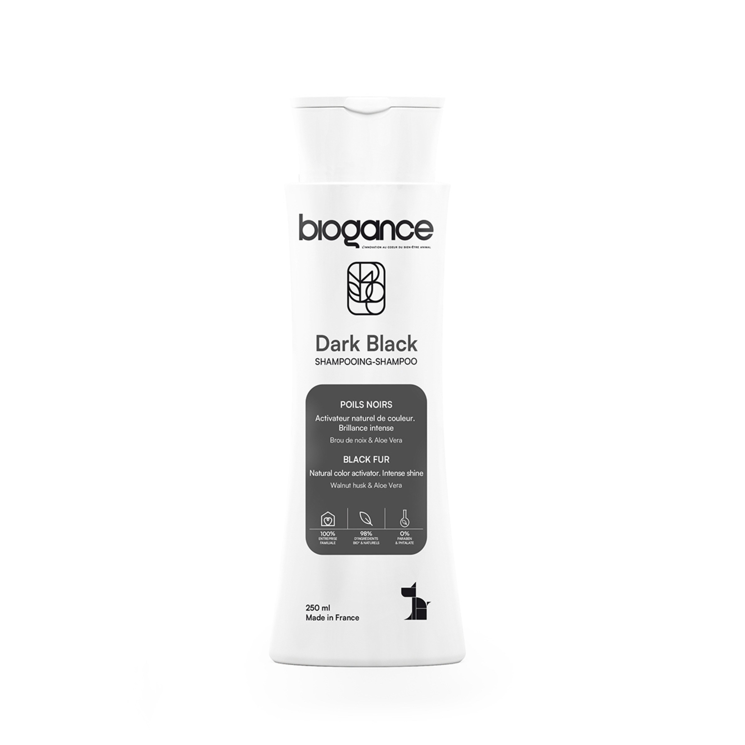 Champô para Cão com Pêlo Preto embalagem 250 ml