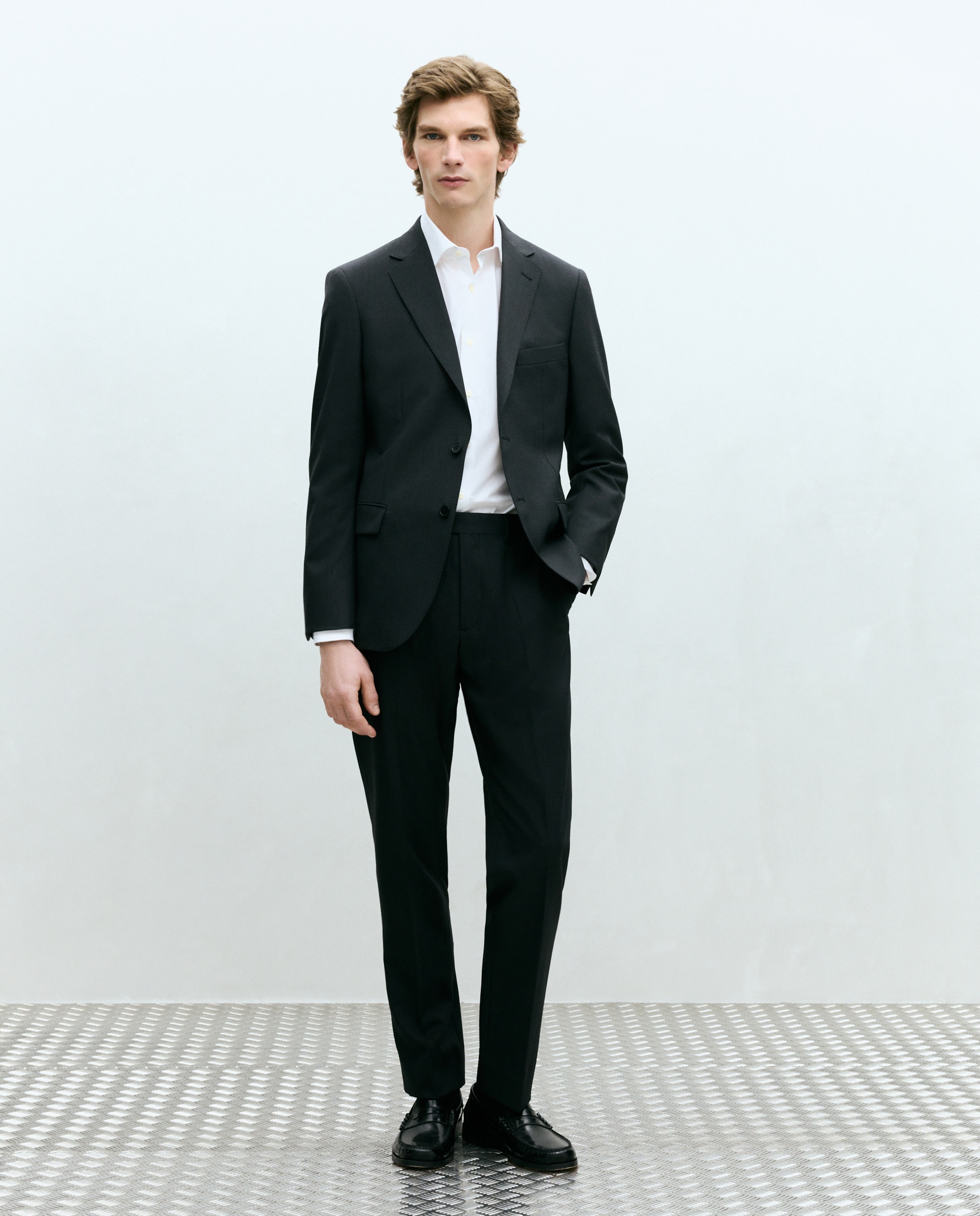 Casaco de Fato Separate Regular Lavável Cinzento-2