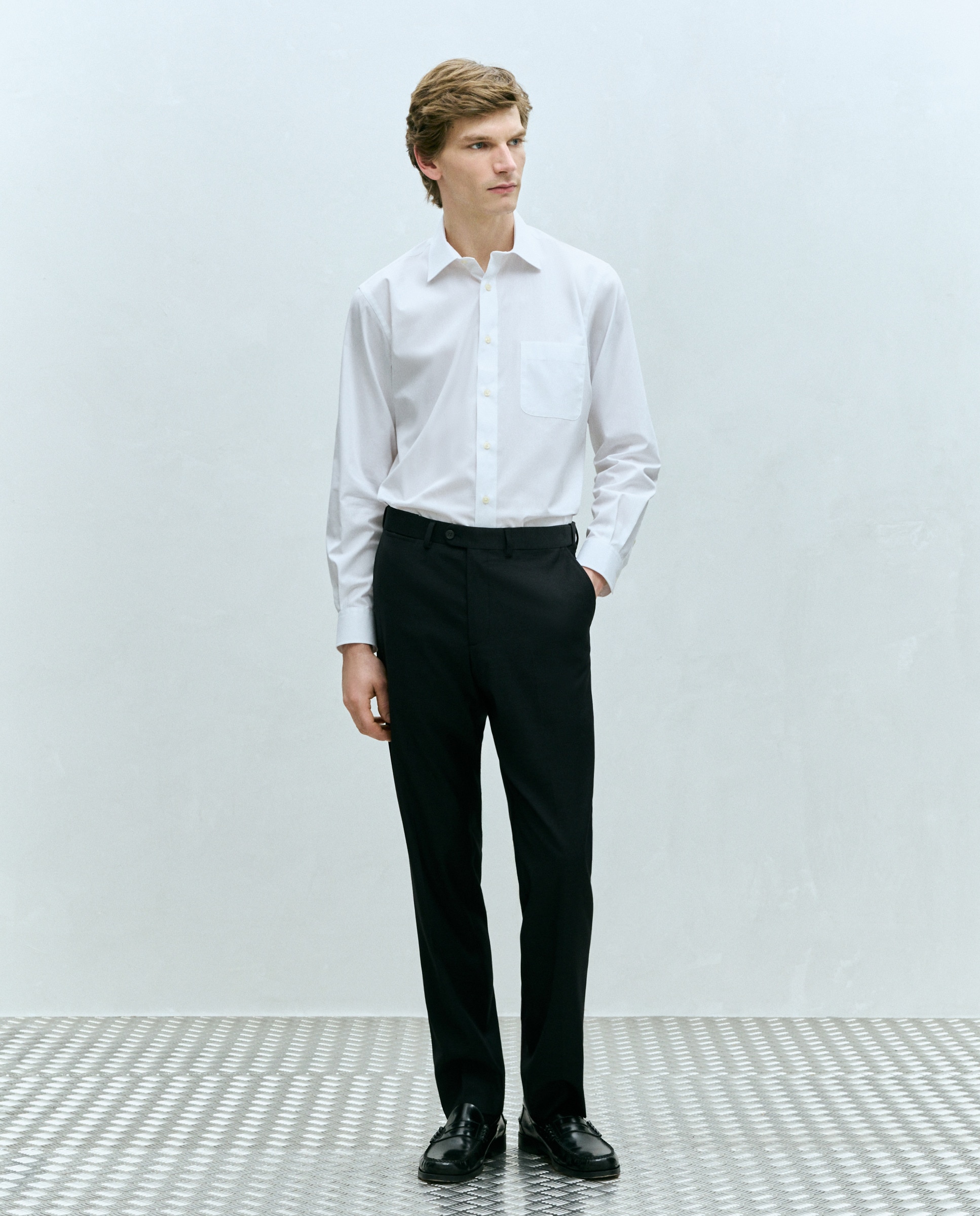 Camisa Classic Fit Clássico Popelina com Acabamento Eco Coolmax® Branco-2