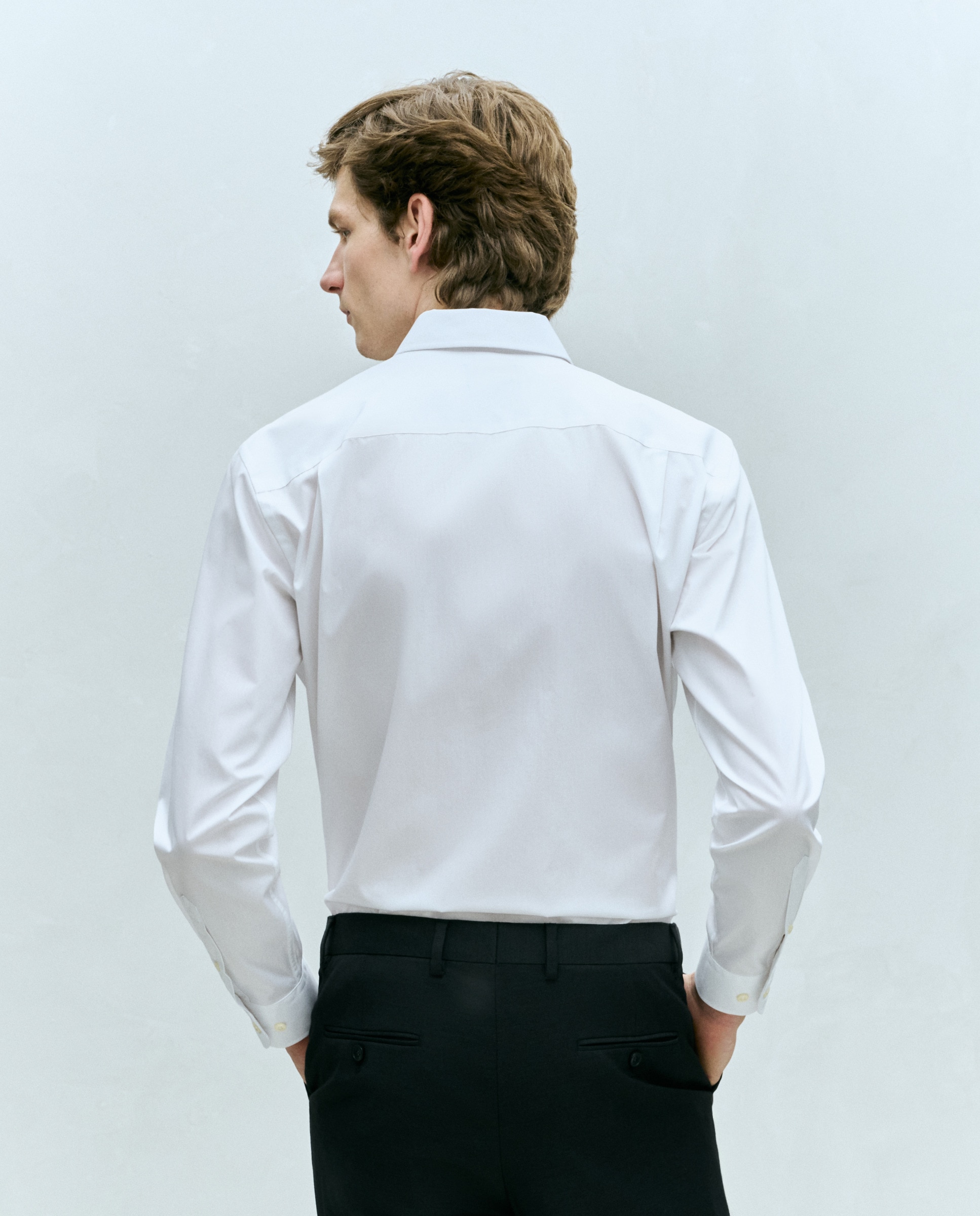 Camisa Classic Fit Clássico Popelina com Acabamento Eco Coolmax® Branco-3