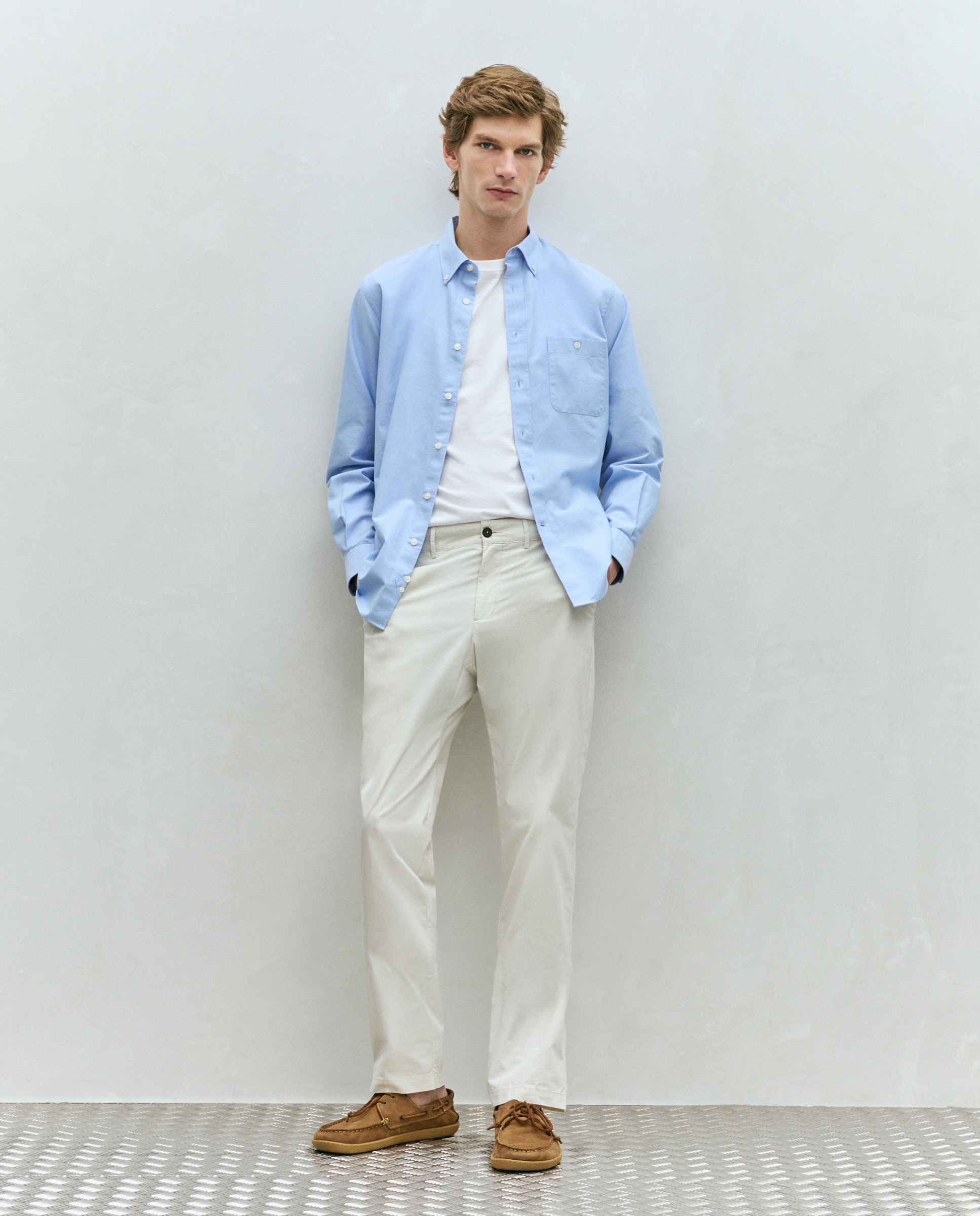 Camisa de hombre Oxford classic fit - Dustin - Azul claro Azul claro-2