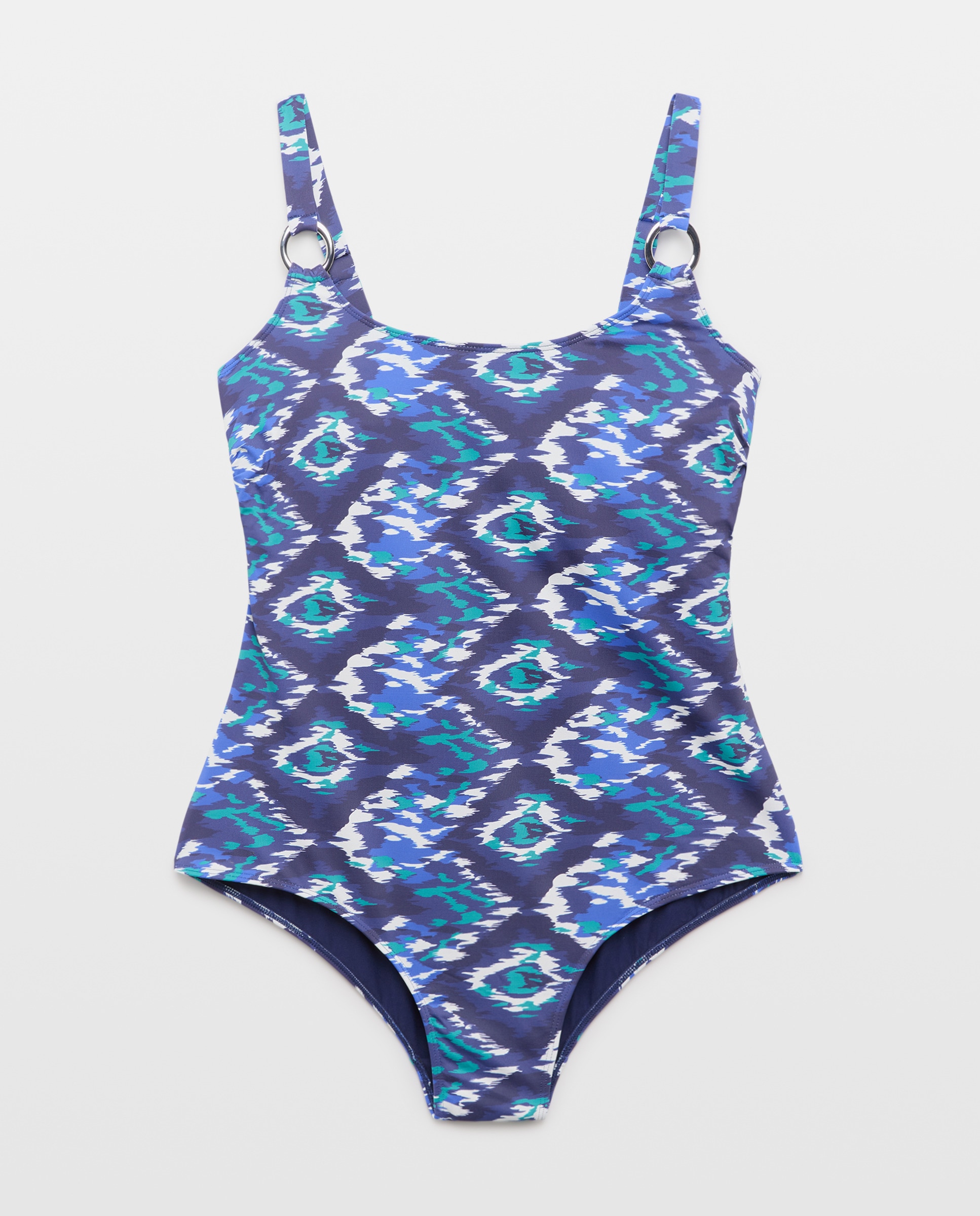 Imagem 0 de Fato de Banho Estampado com Detalhes de Argolas