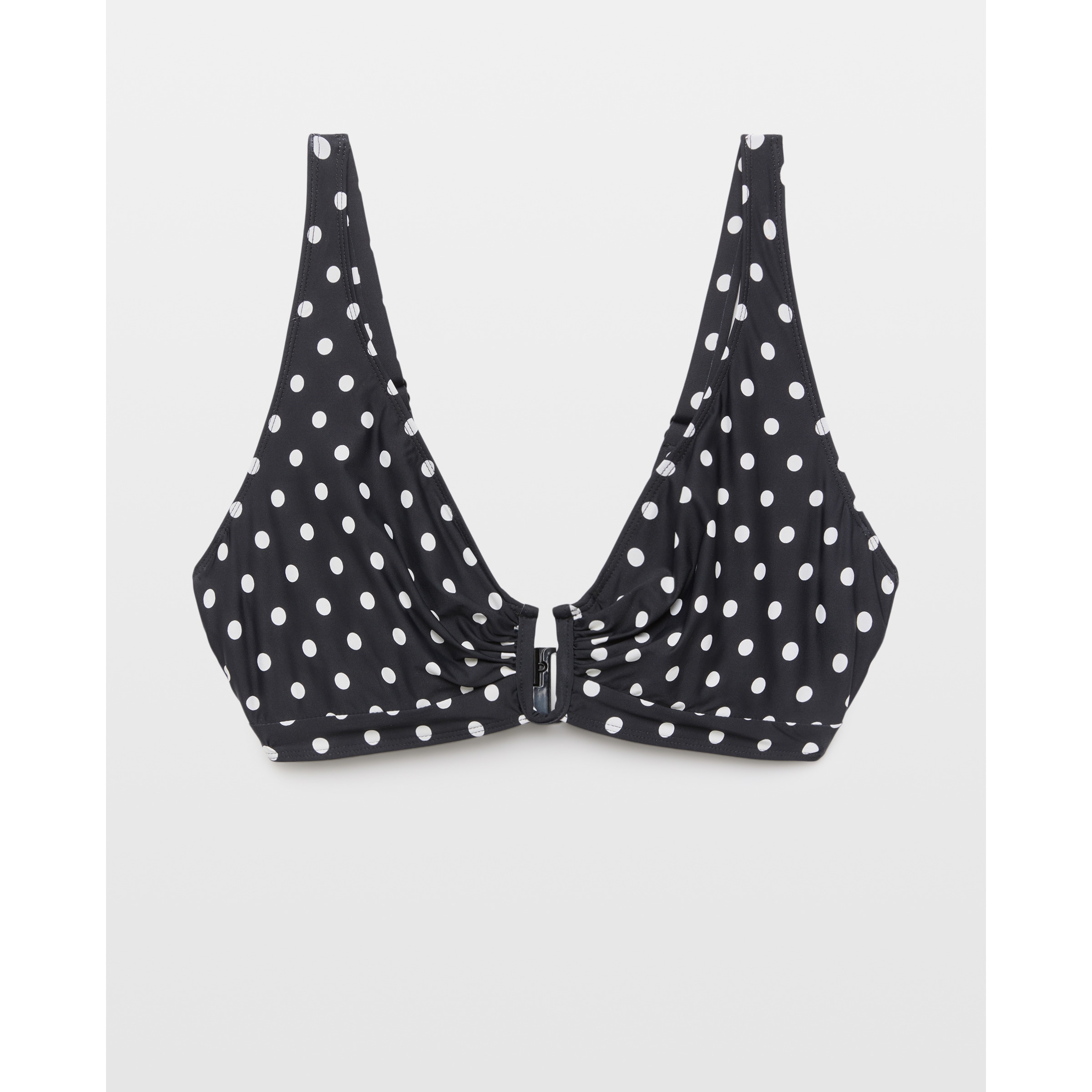Top de Biquíni Estampado Preto-5