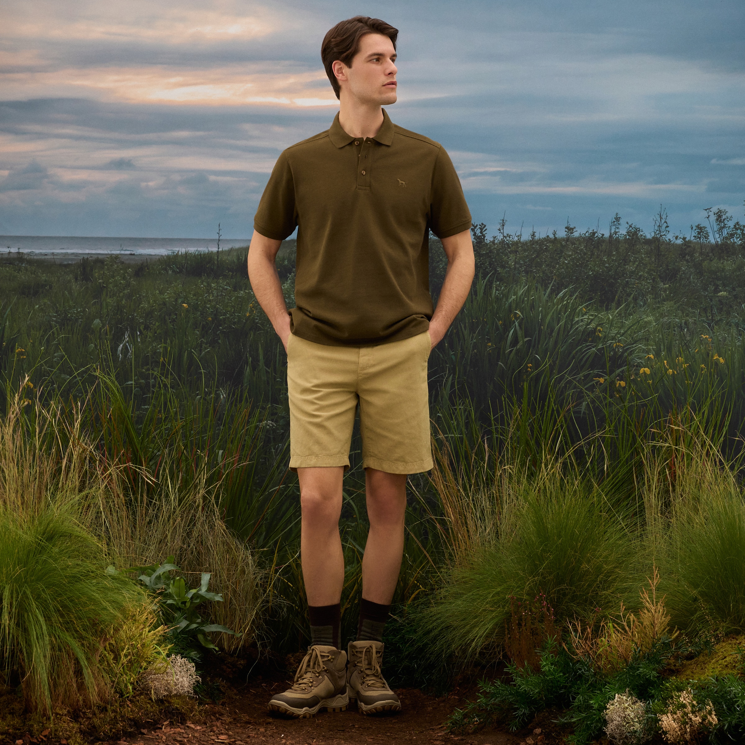 Imagem 0 de Bermudas de Linho de Homem com Cordões