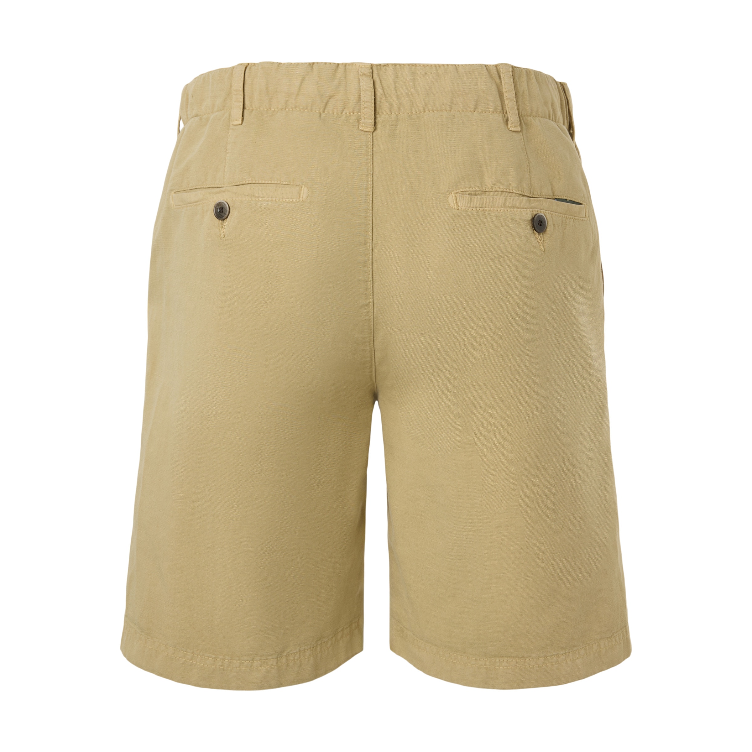 Bermudas de Linho de Homem com Cordões Bege-5