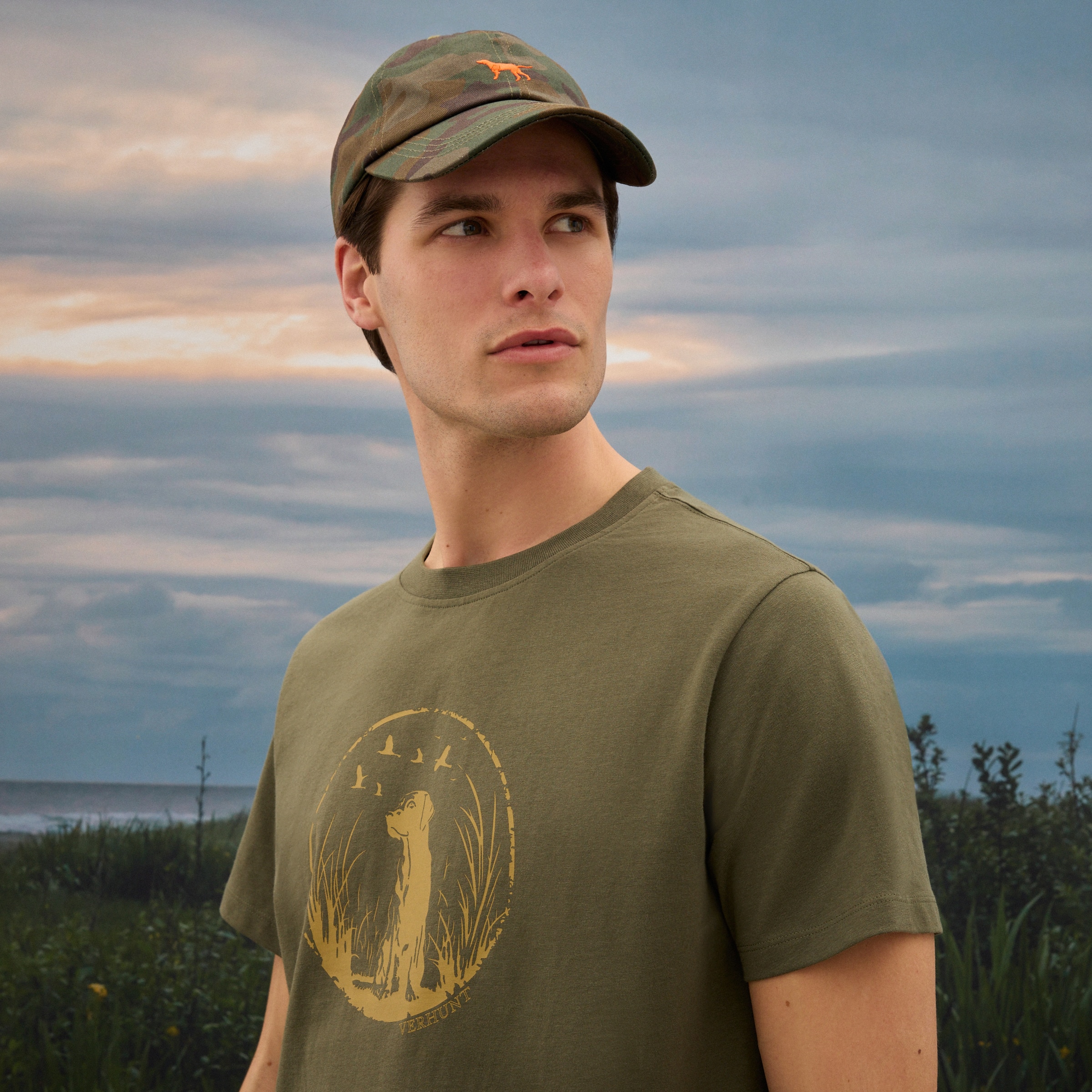 Imagem 0 de T-shirt de Algodão Estampada de Homem