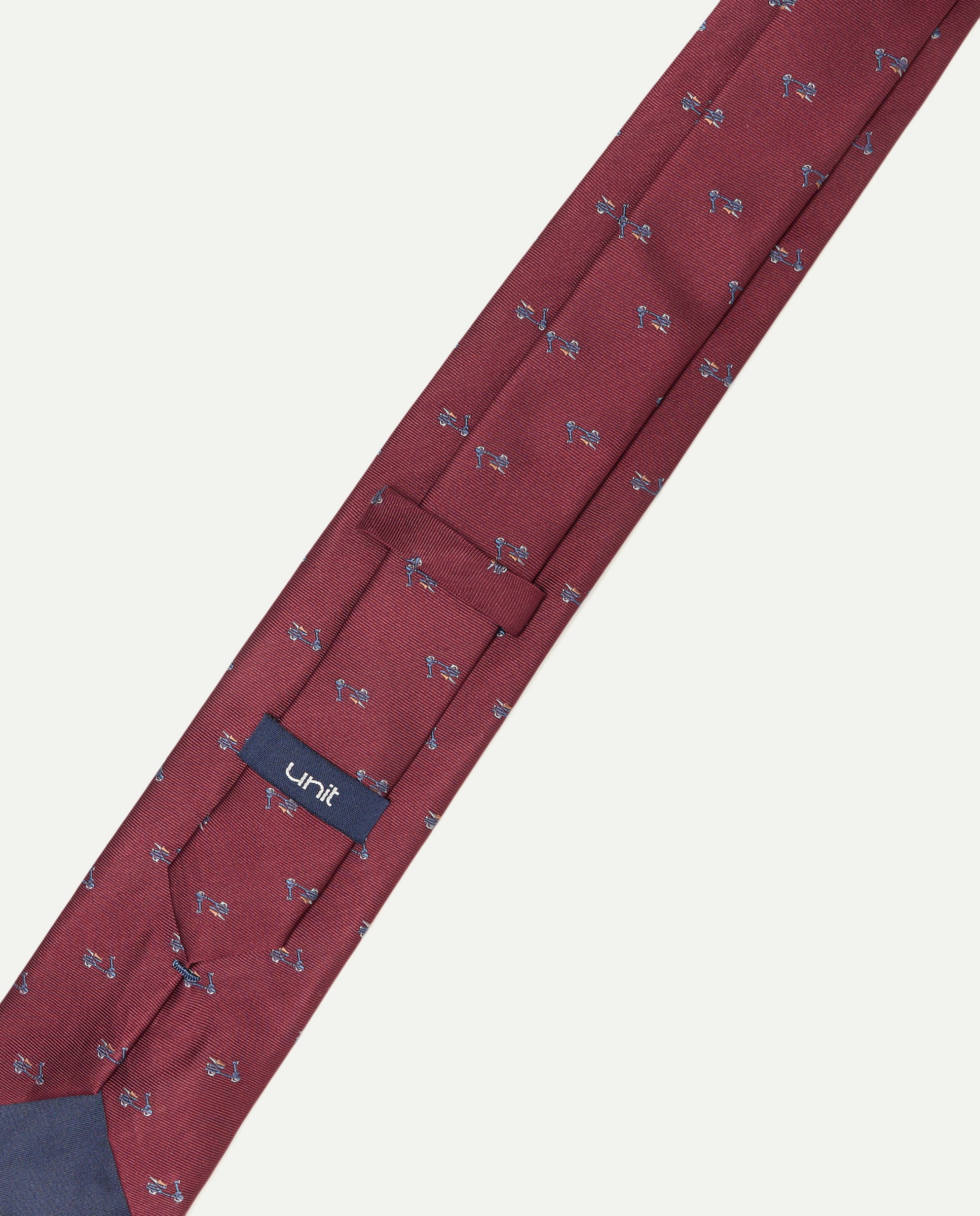 Corbata hombre 100% seda 290 Burdeos-3