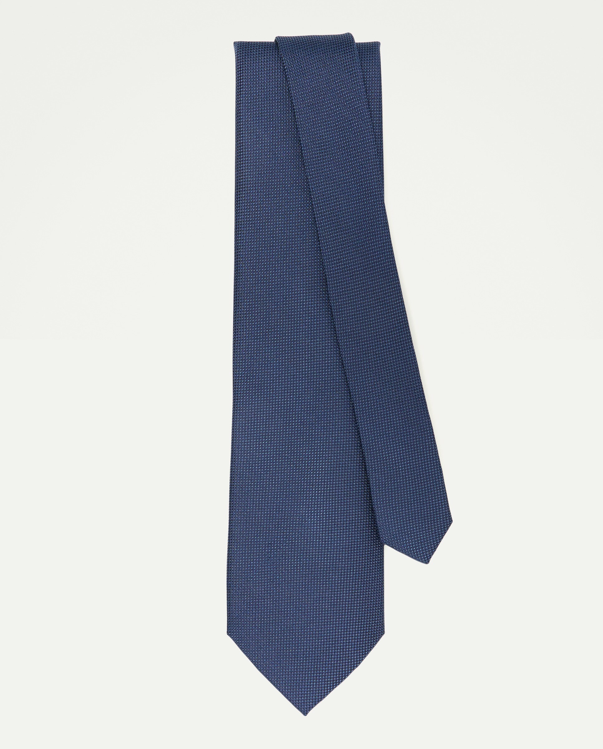 Corbata hombre 100% seda Azul marino-2