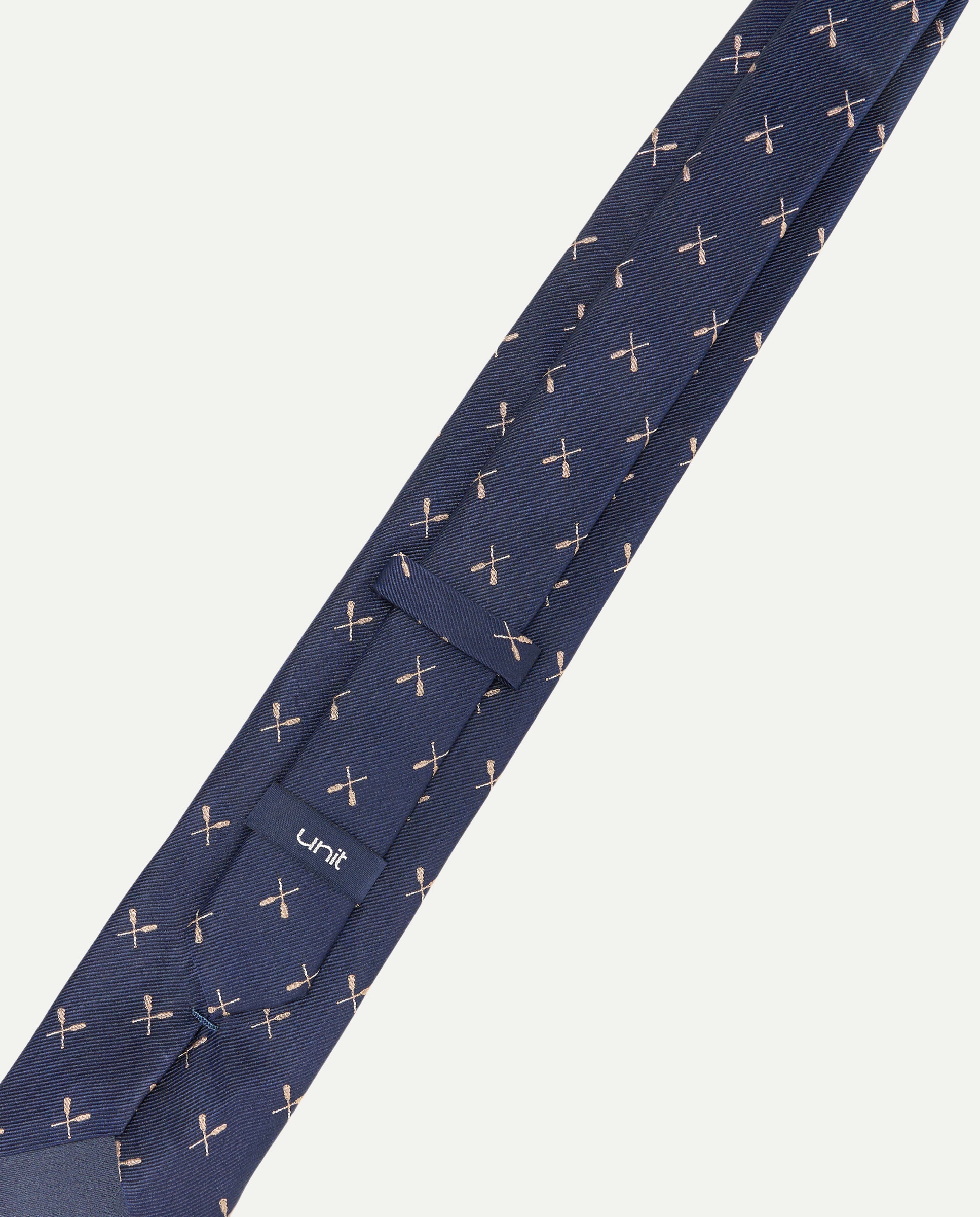 Corbata hombre 100% seda Azul marino-3