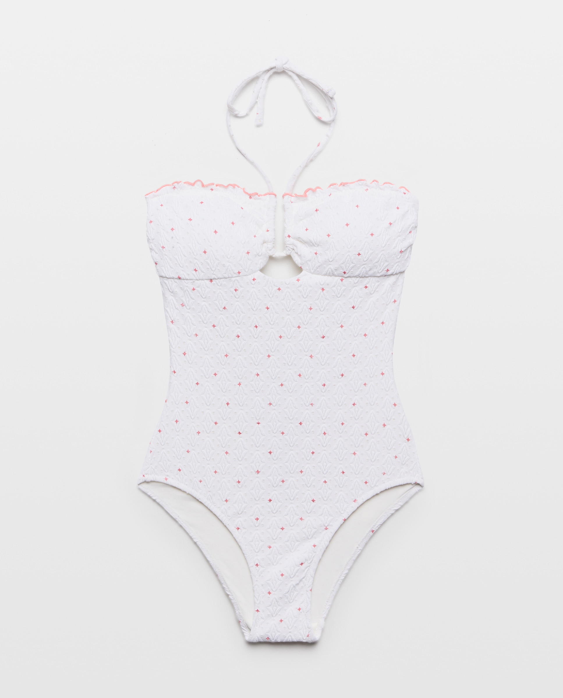 Imagem 0 de Fato de Banho com Textura e Bolinhas