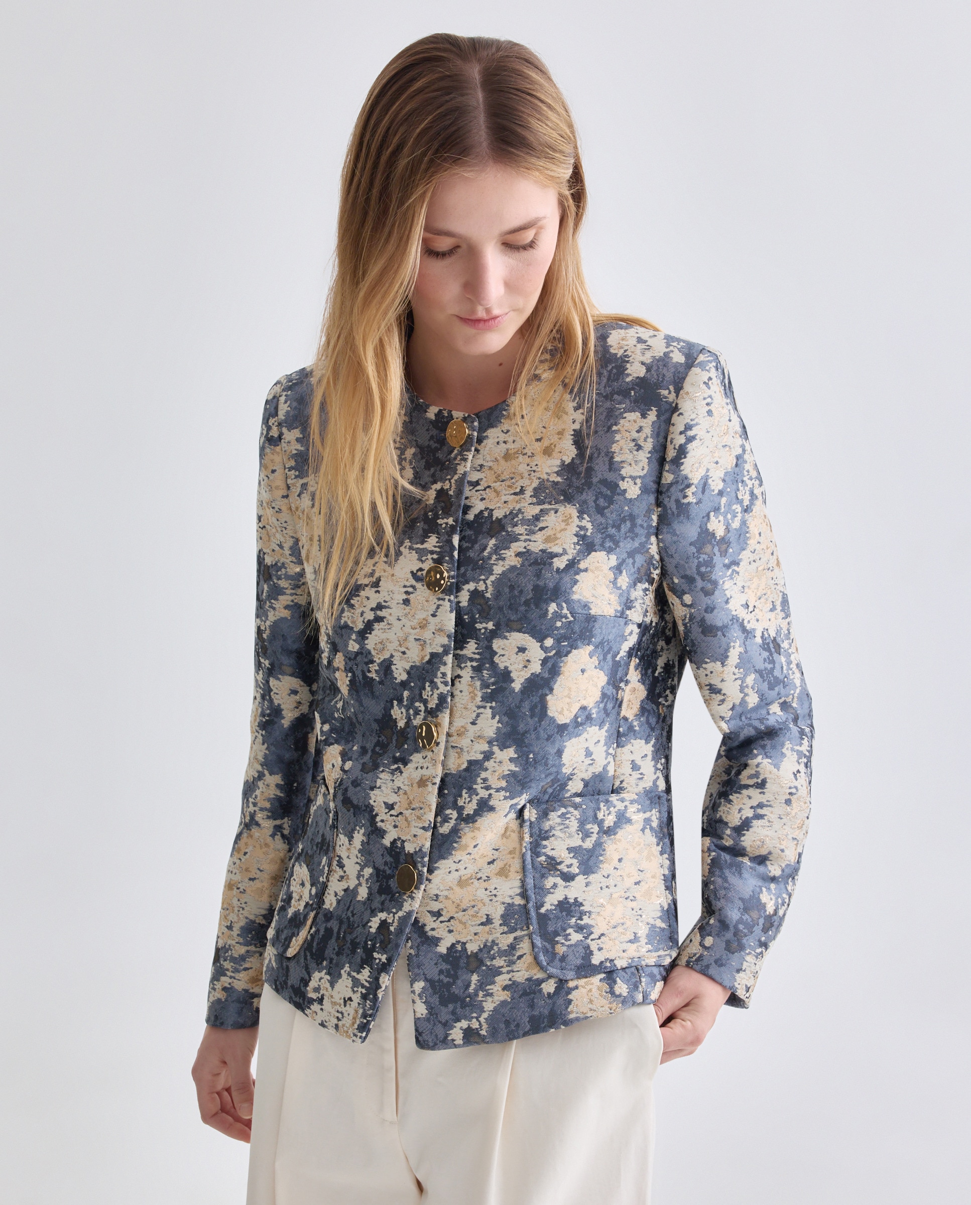 Imagem 0 de Casaco Jacquard com Manga Comprida