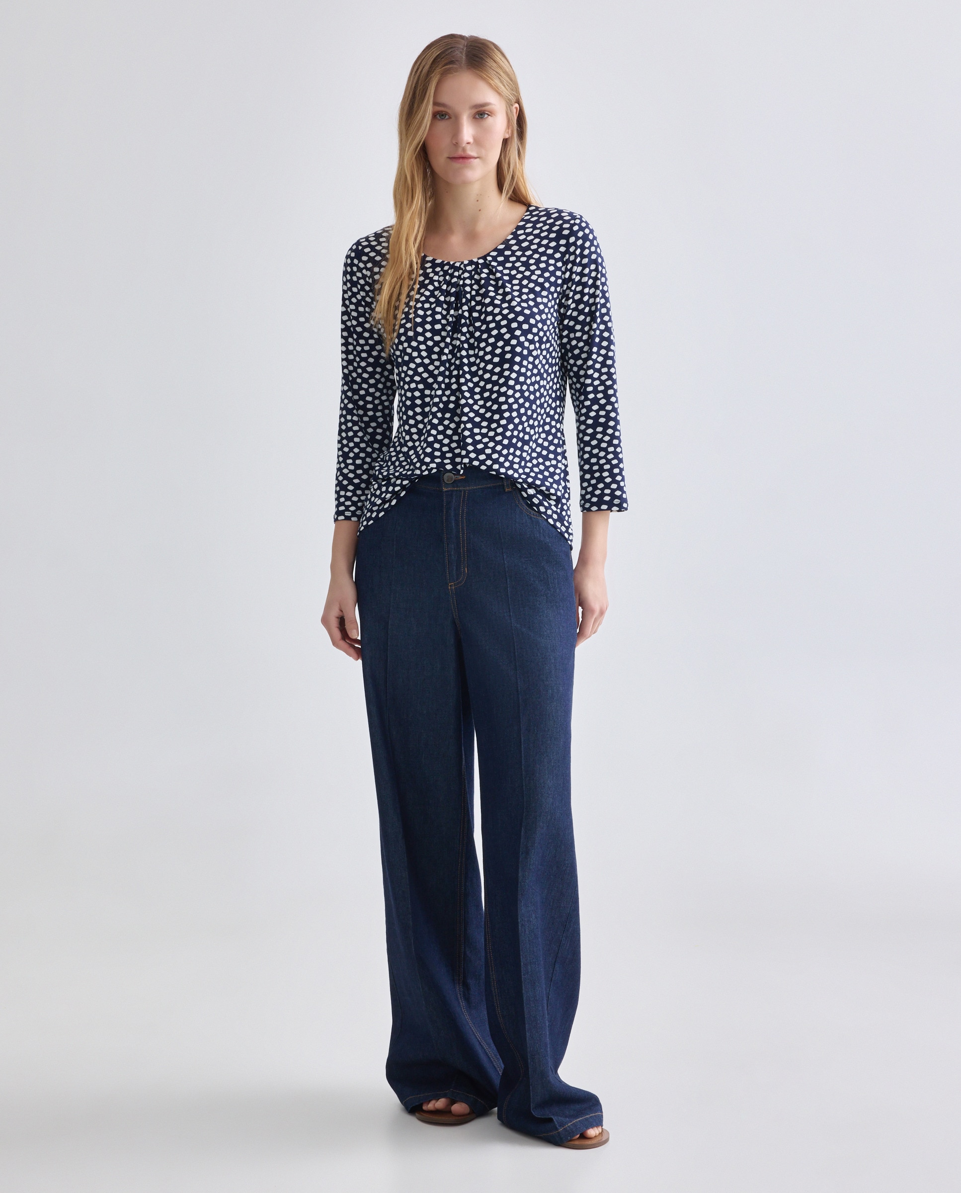 Imagem 0 de T-shirt estampada com manga 3/4