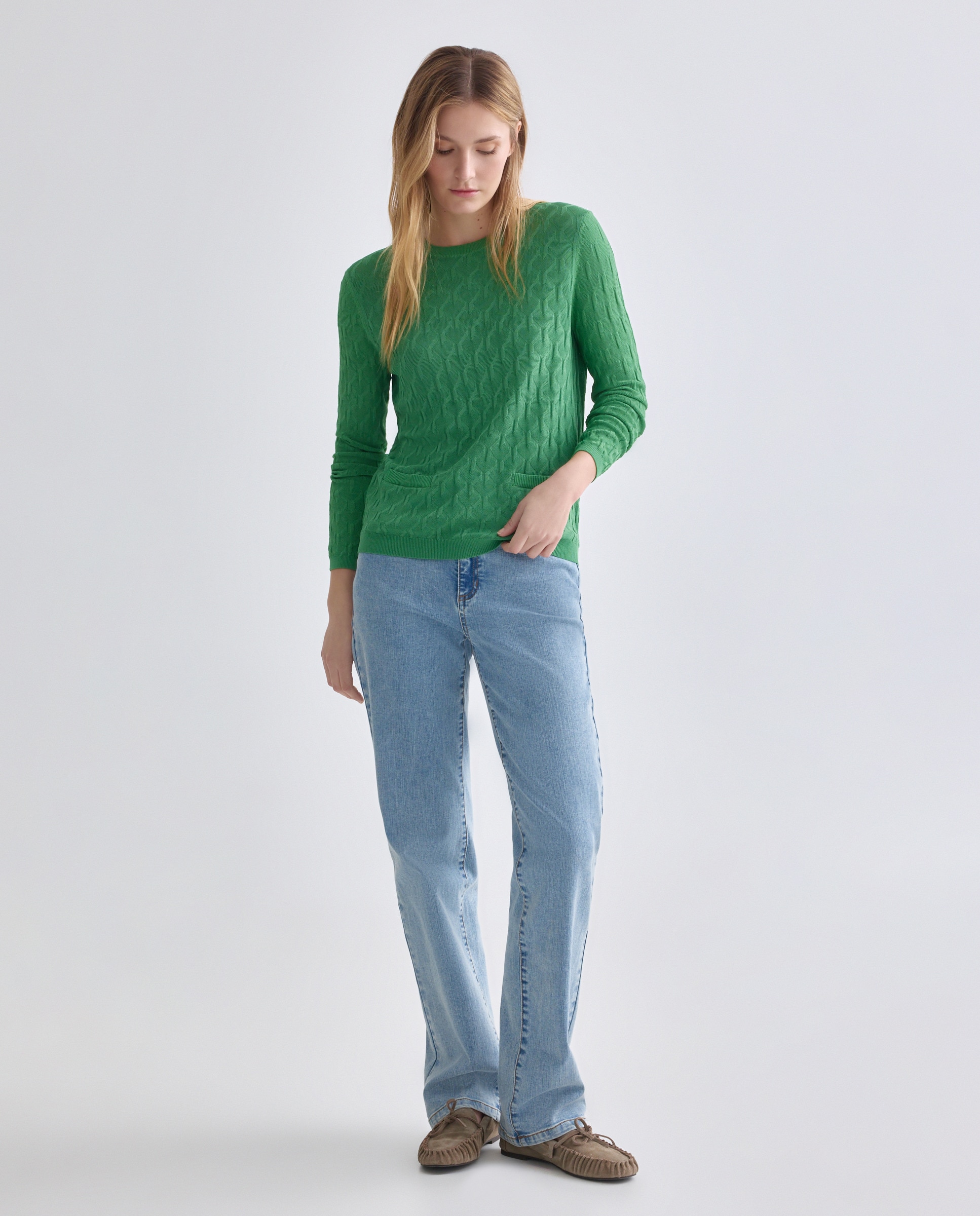 Imagem 0 de Camisola de malha lisa com manga comprida