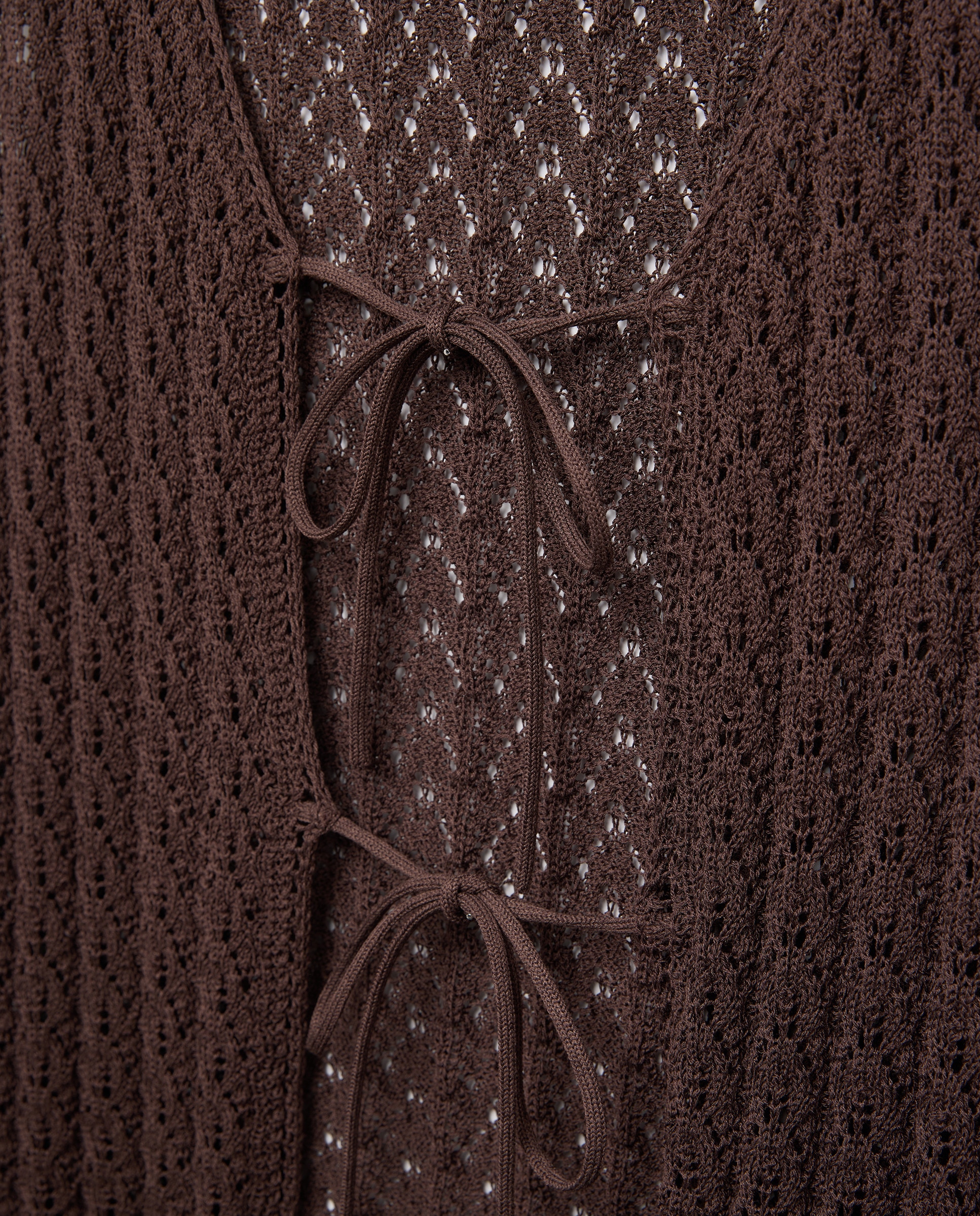 Colete de Crochet Castanho-2