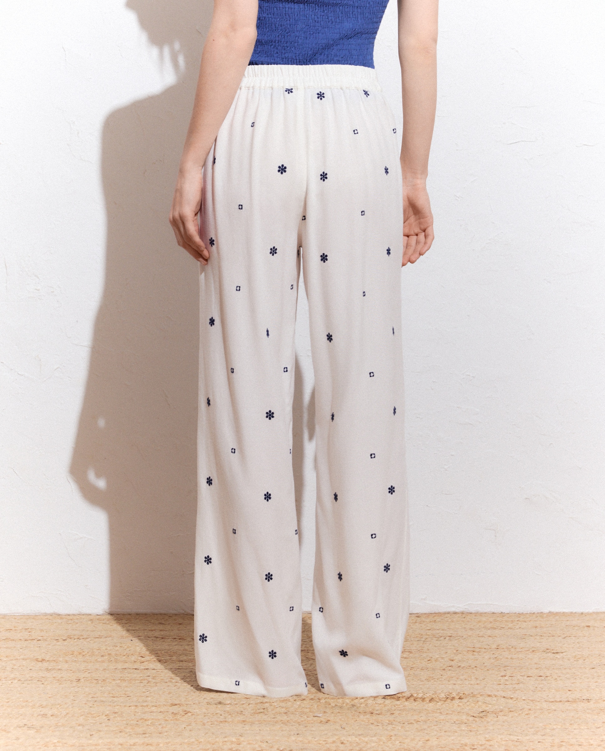 Calças de Viscose 120 Cru-3