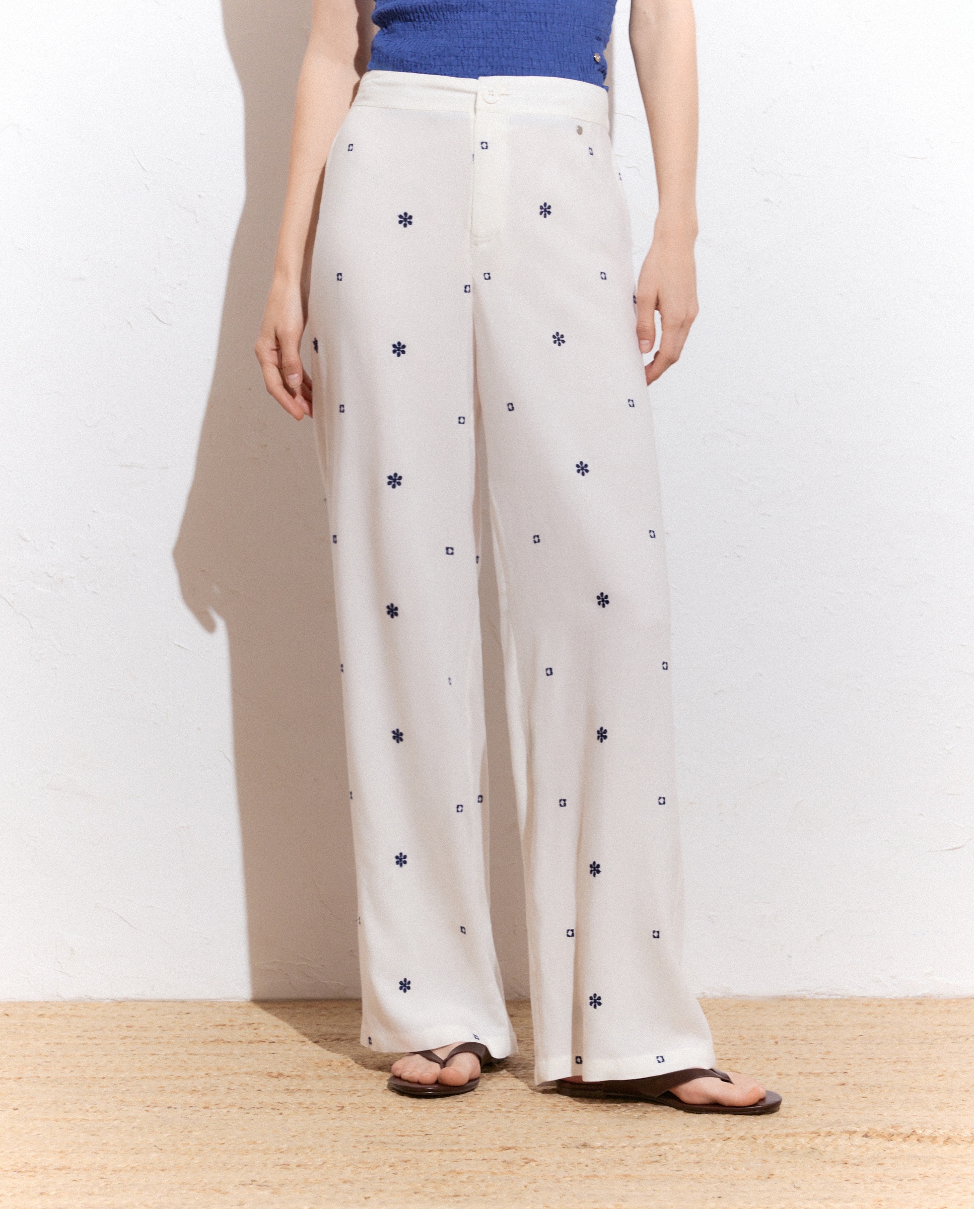 Calças de Viscose 120 Cru-2