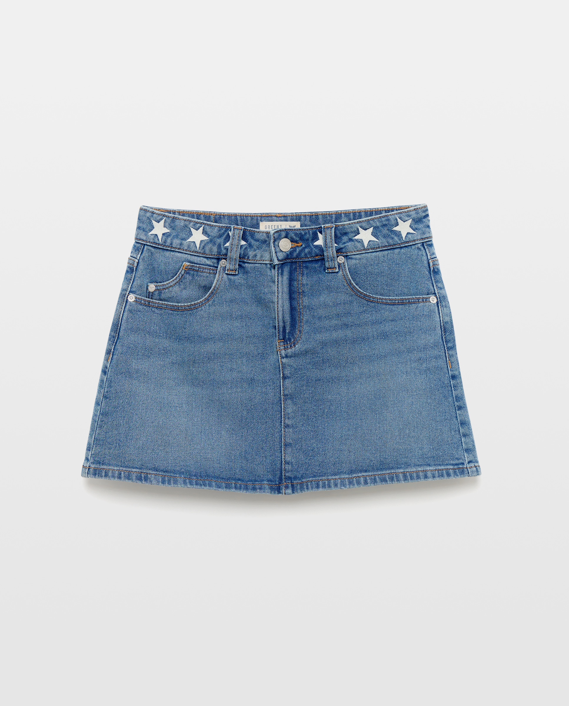 Imagen 0 de Falda mini denim Rosa claro