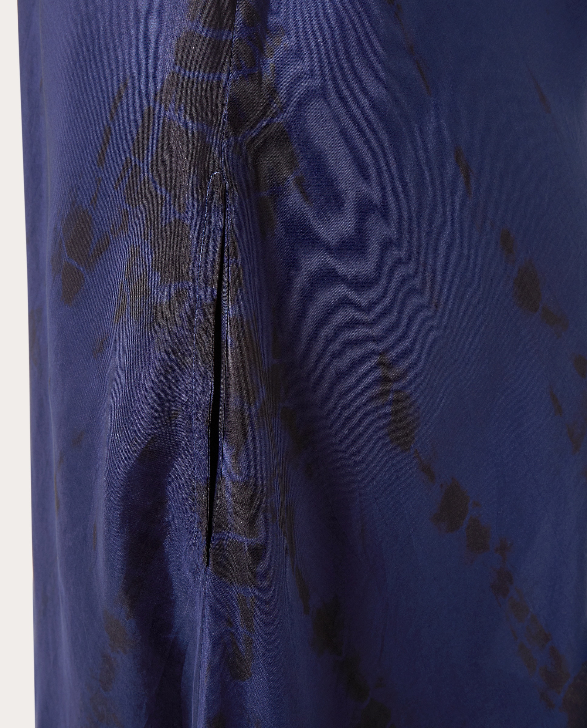 Vestido Comprido Zen de Seda Azul-3