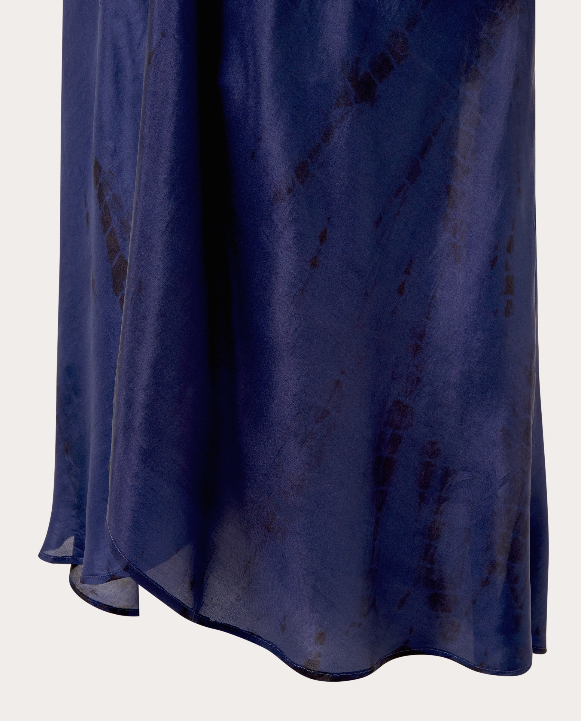 Vestido Comprido Zen de Seda Azul-4