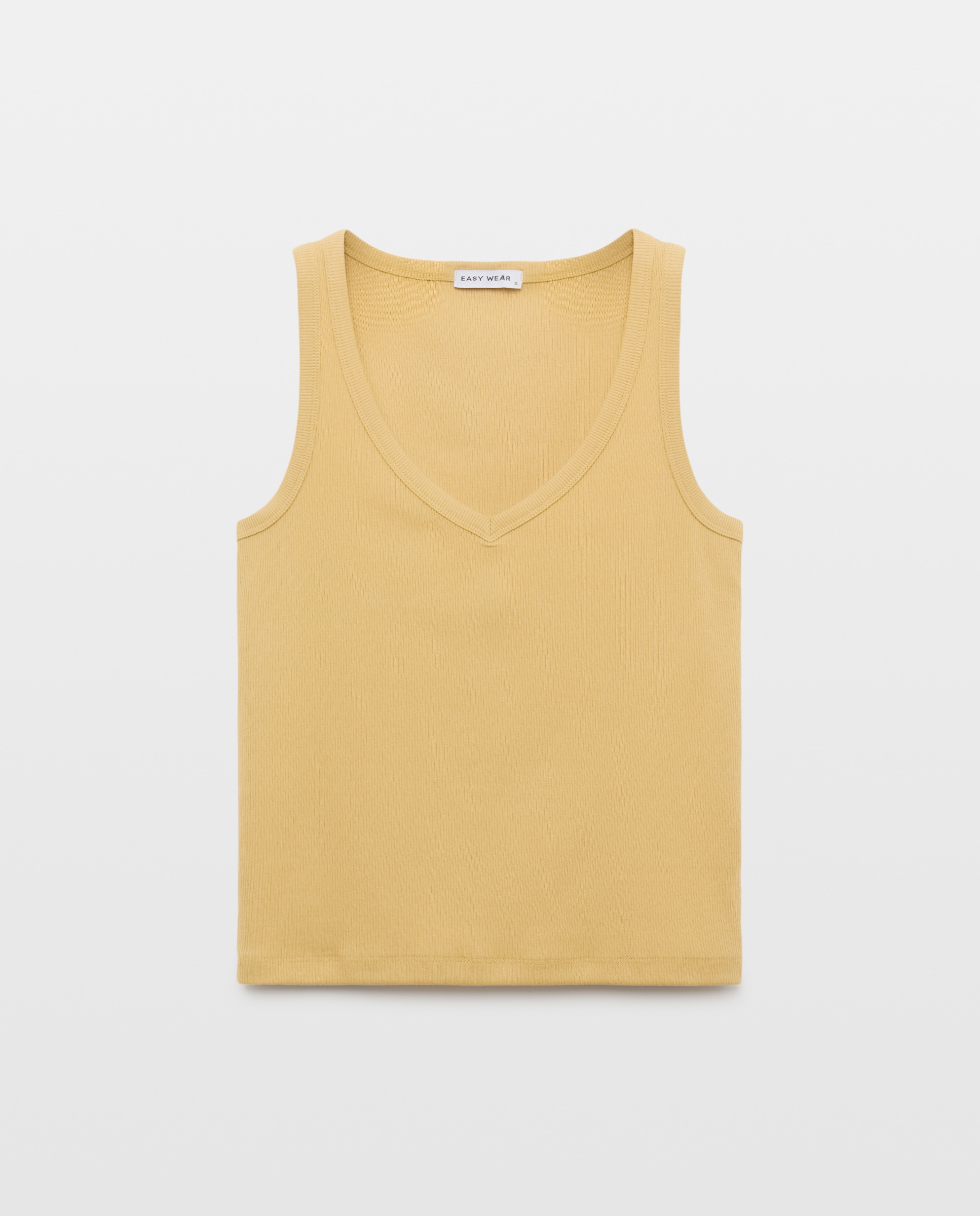 Imagem 0 de T-shirt de Alças com Decote em Bico