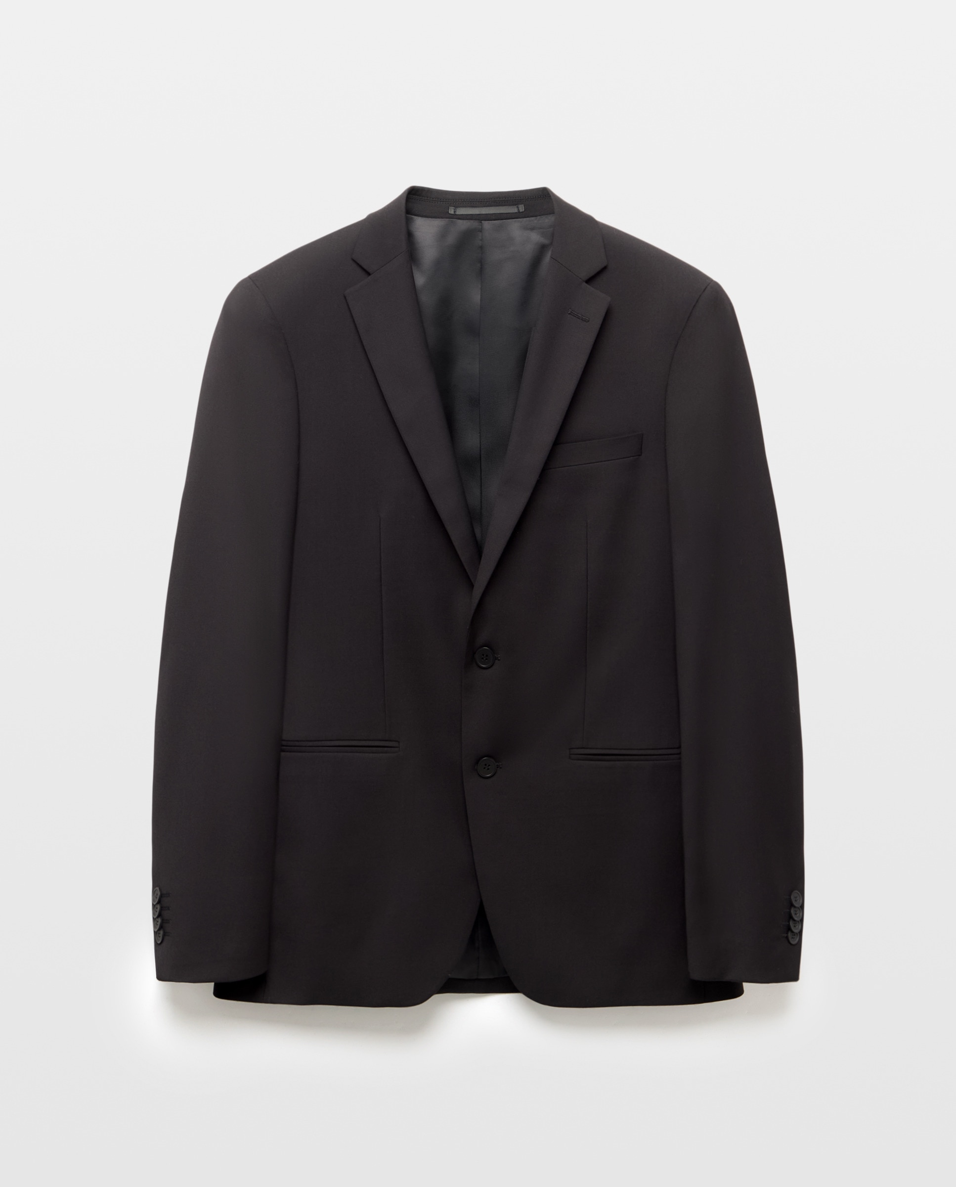Chaqueta de traje para hombre lisa - Easy Wear - Negro Negro-4
