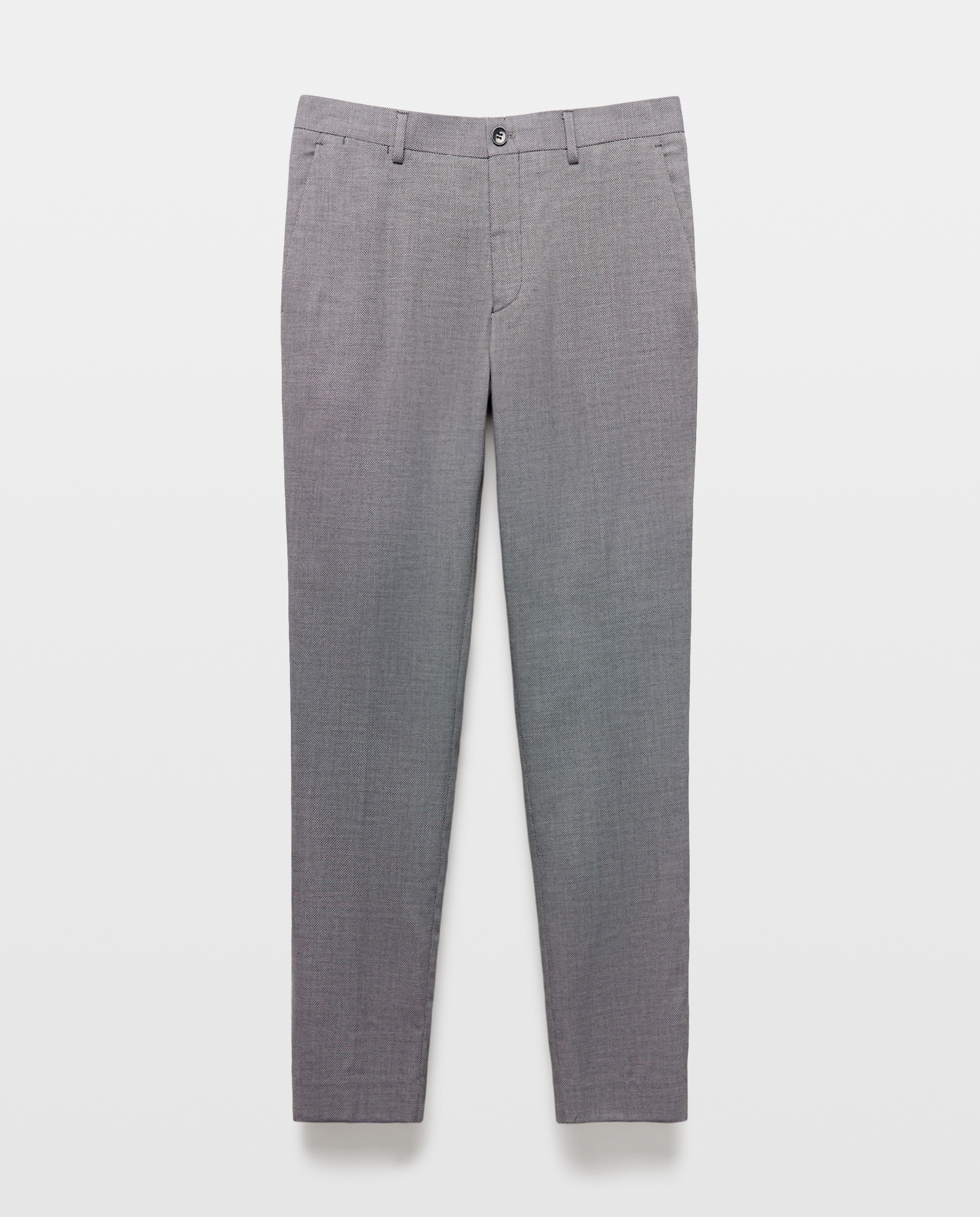 Calças com Estrutura Cinzento-4