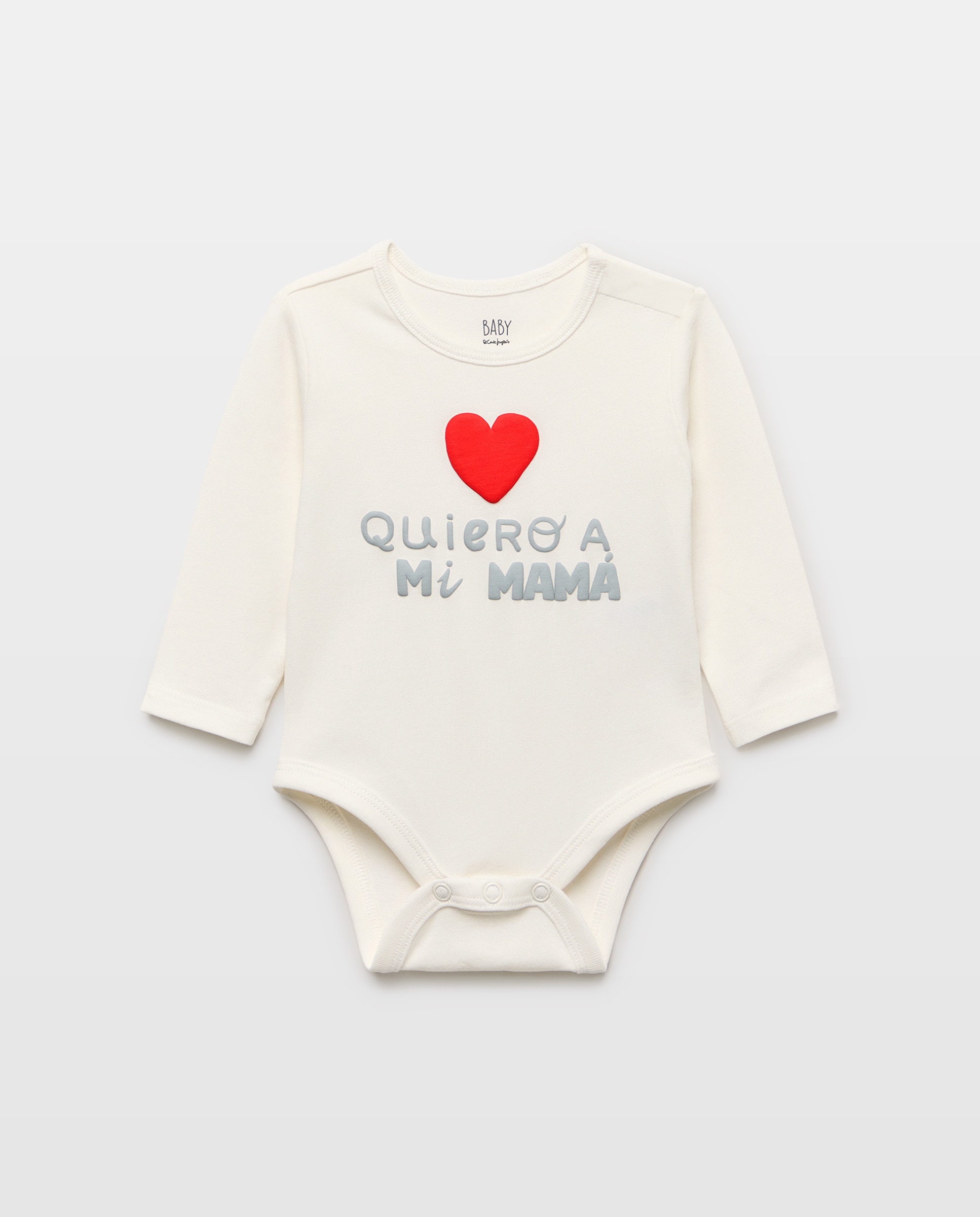 Imagem 0 de Body de Bebé com Mensagem de Tom em Contraste