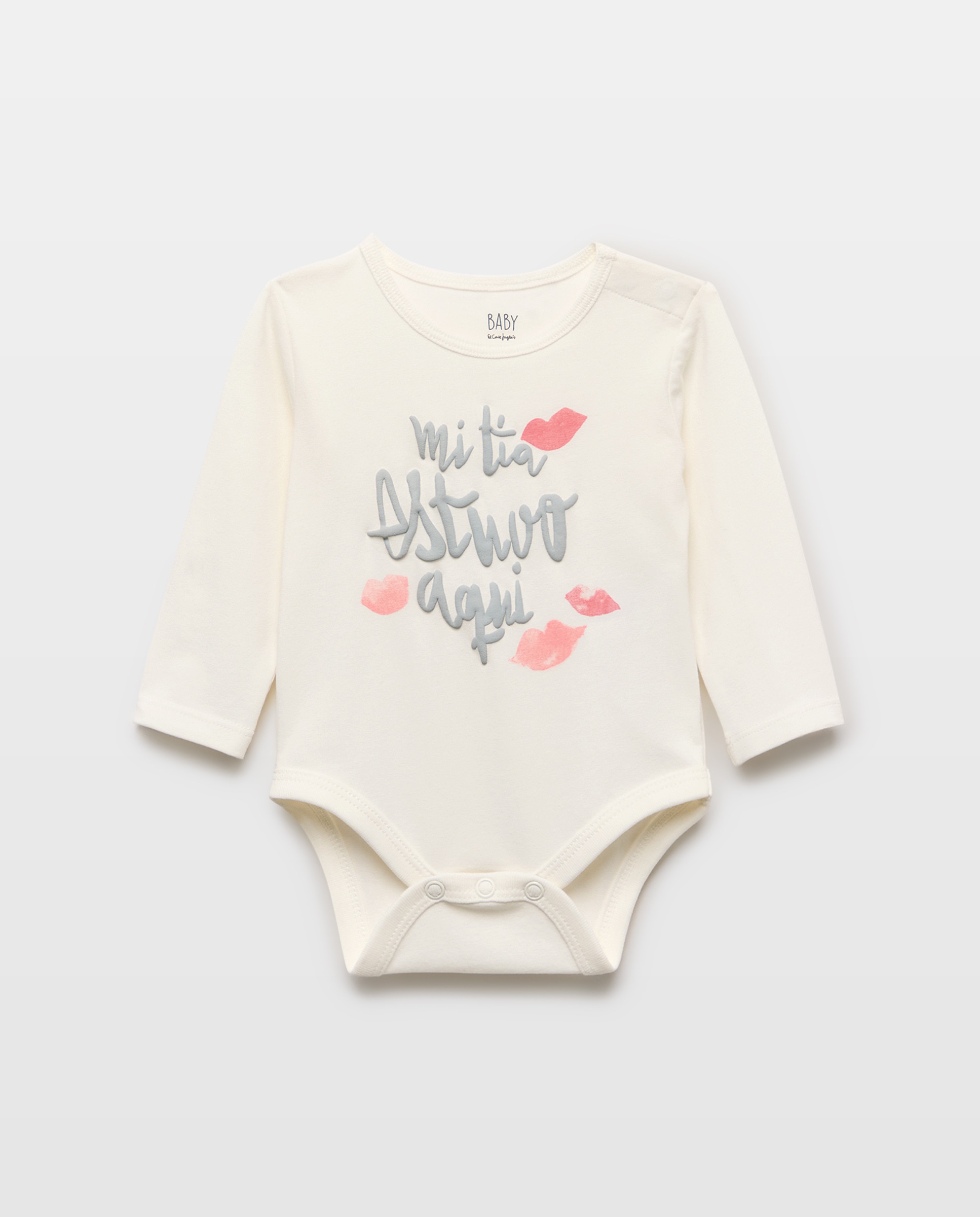 Imagem 0 de Body de Bebé com Mensagem de Tom em Contraste
