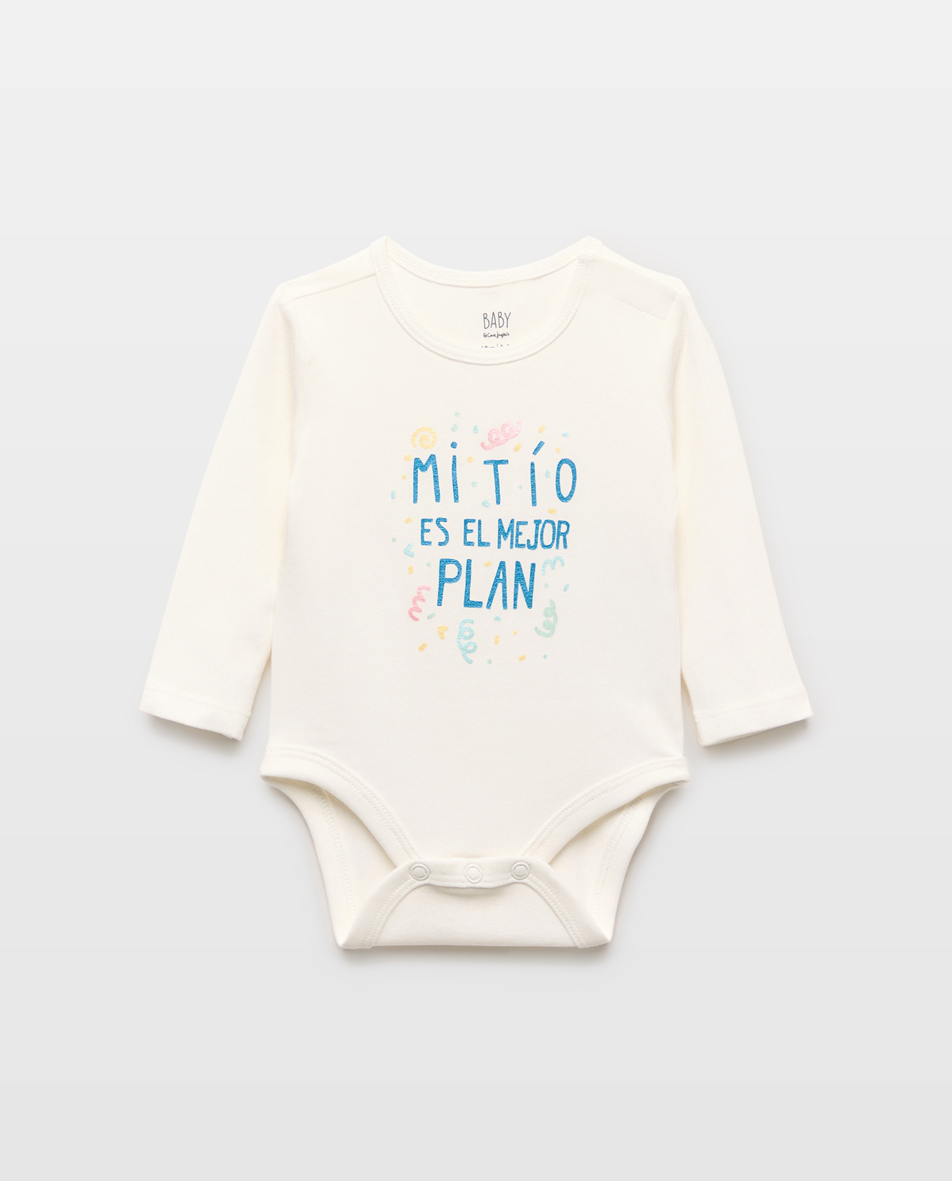 Imagem 0 de Body de Bebé com Mensagem de Tom em Contraste