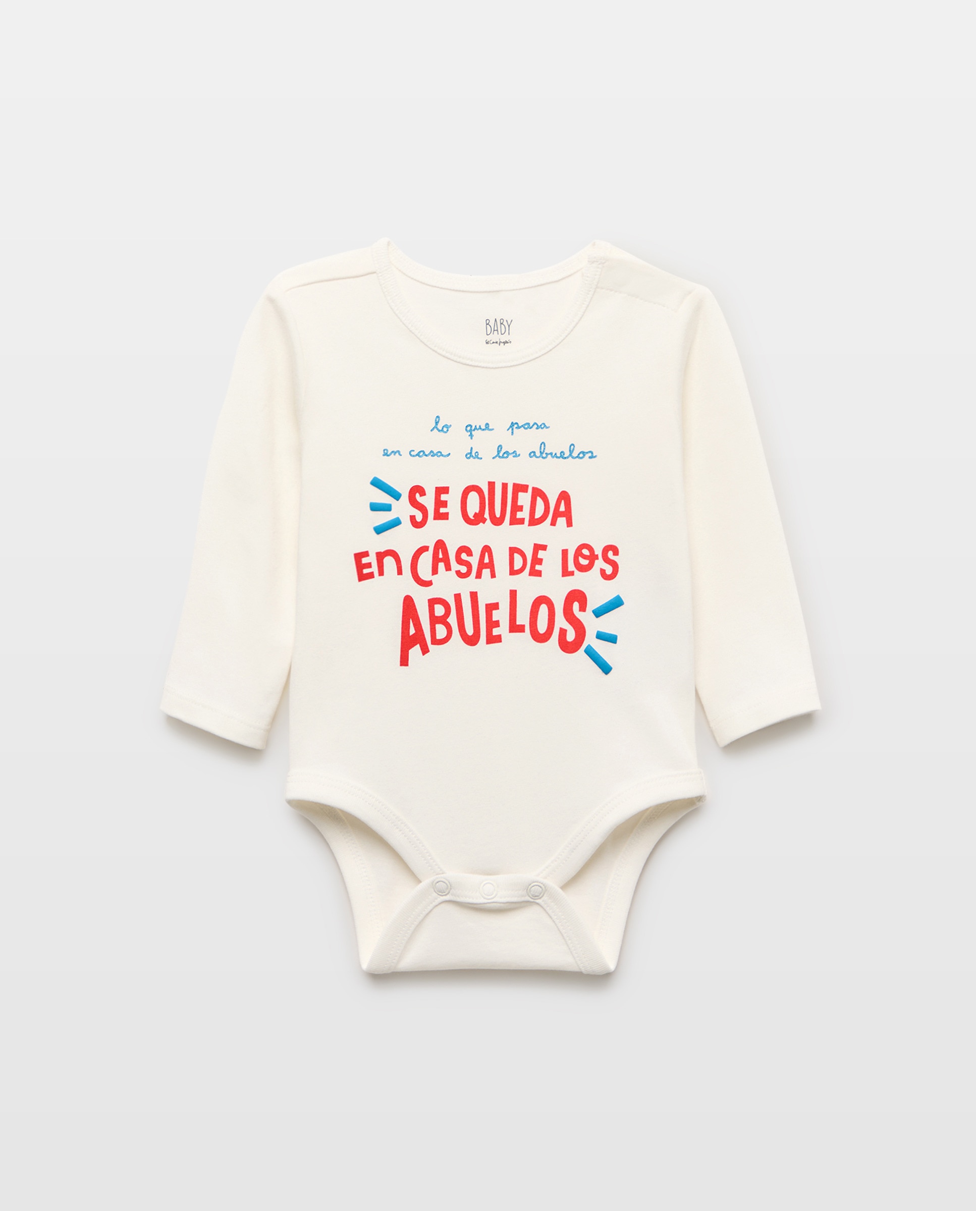 Imagem 0 de Body de Bebé com Mensagem de Tom em Contraste