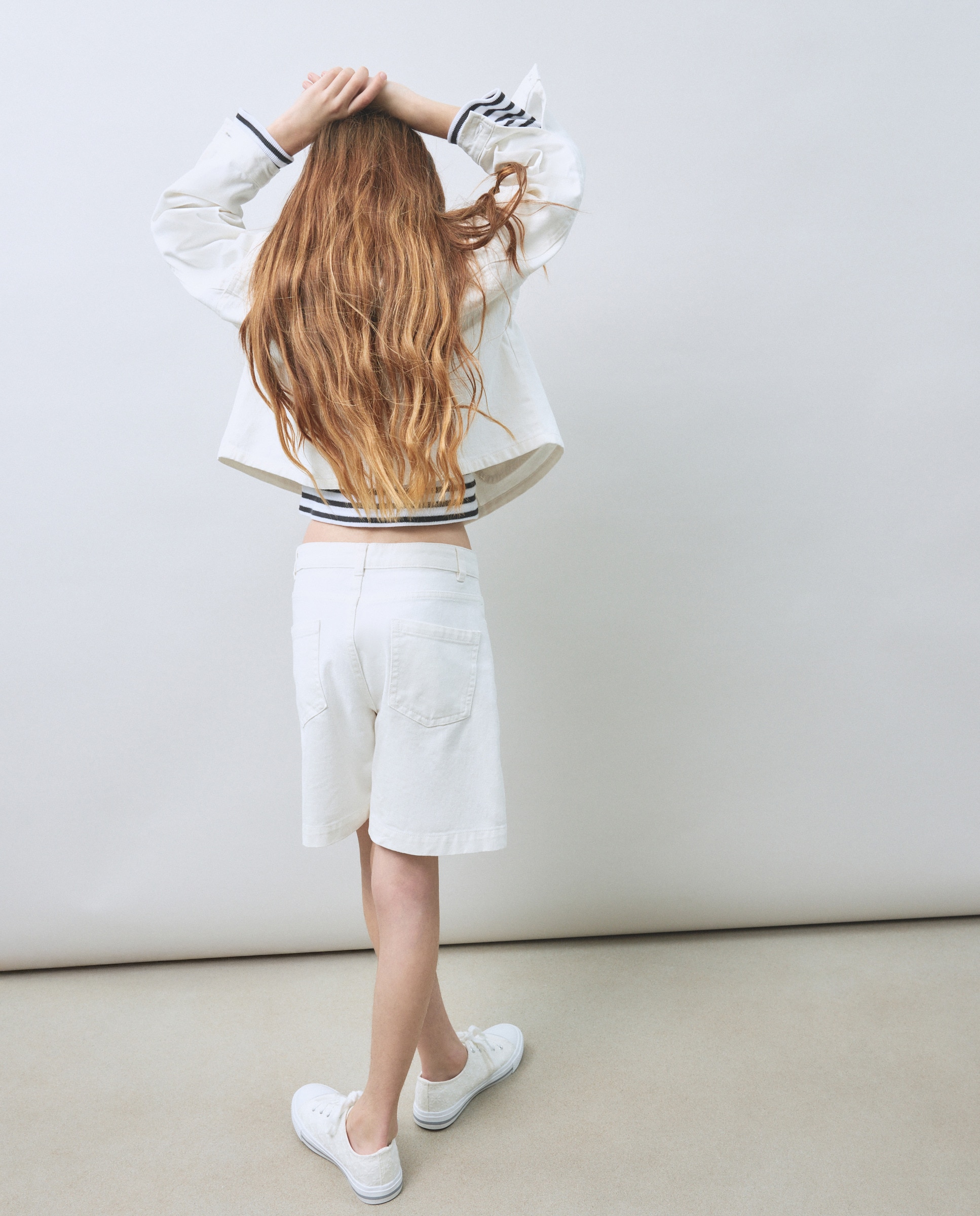 Bermudas Compridas de Ganga Kids El Corte Inglés Branco-marfim-5