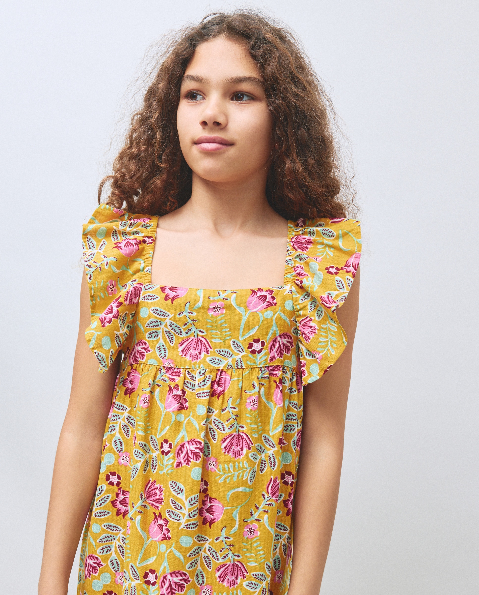 Vestido de Fantasia com Folho Kids El Corte Inglés Amarelo-2