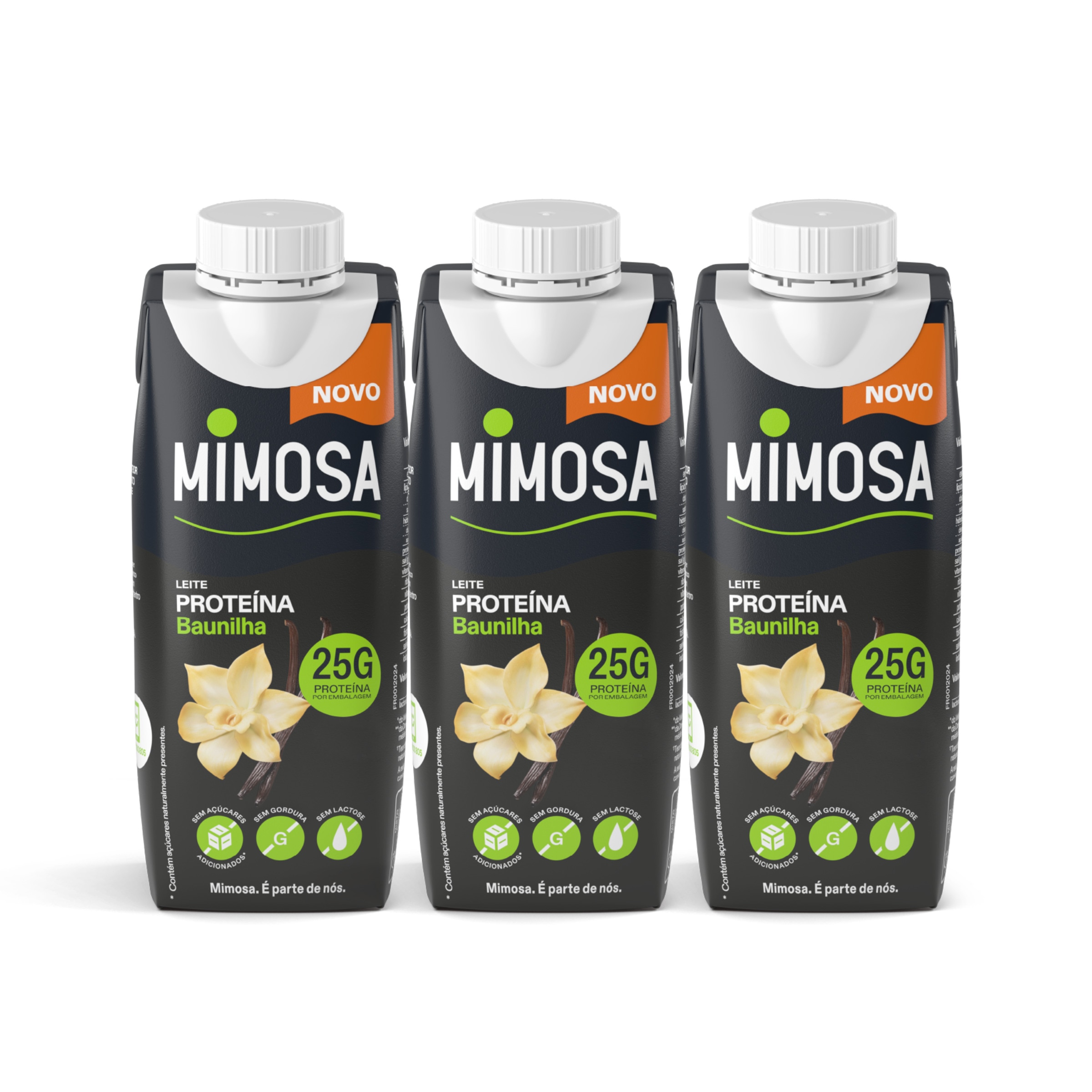 Leite UHT Baunilha + Proteína Pack 3 unidades embalagem 250 ml