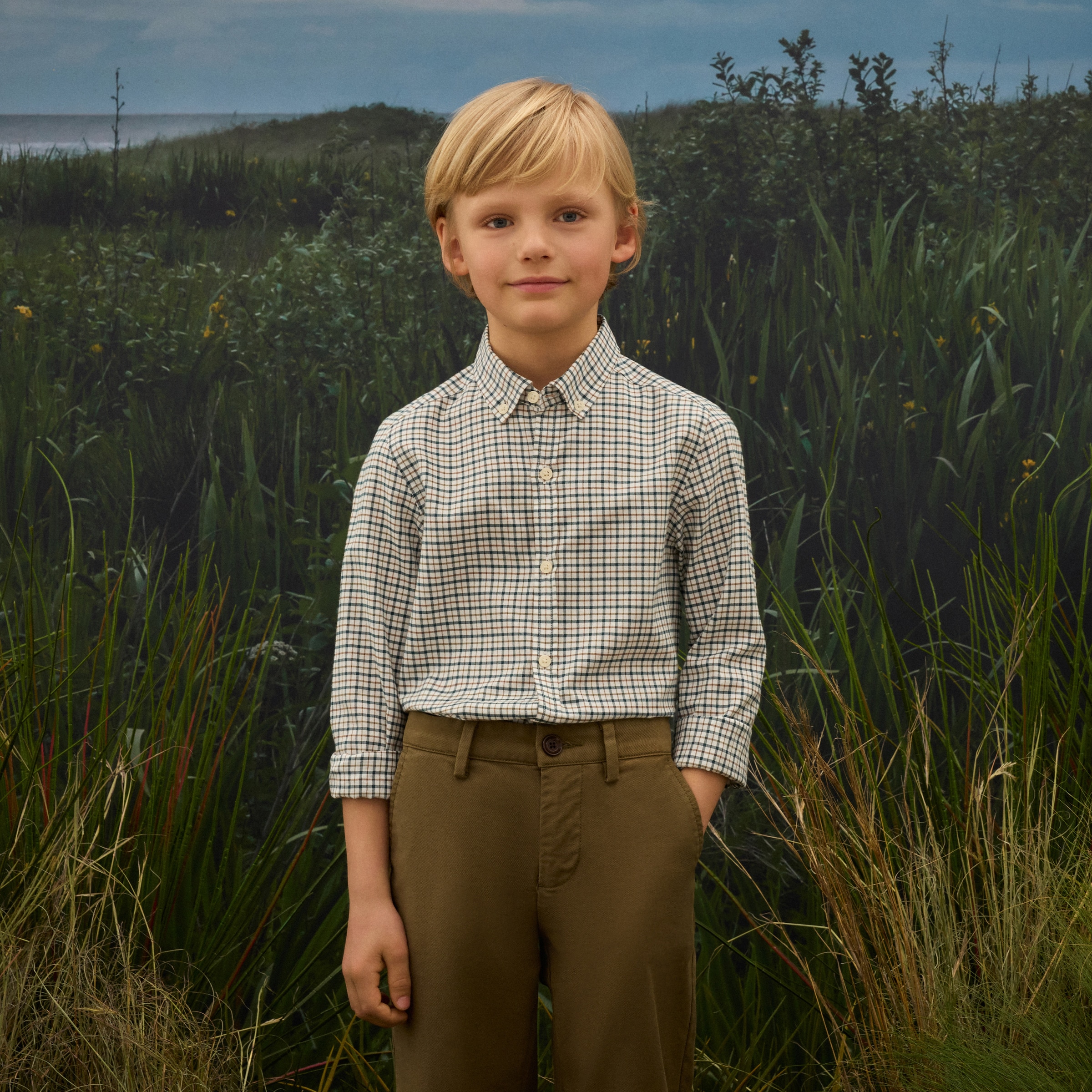 Imagem 0 de Camisa aos Quadrados de Menino