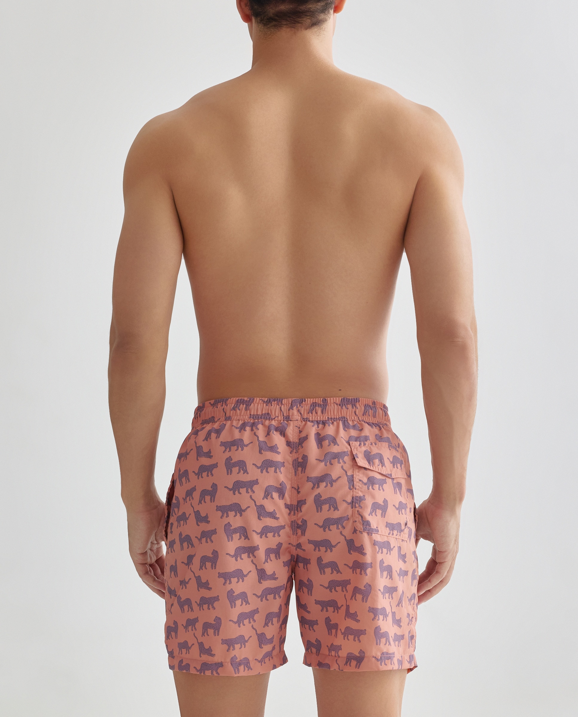 Bañador estampado panteras Naranja quemado-2