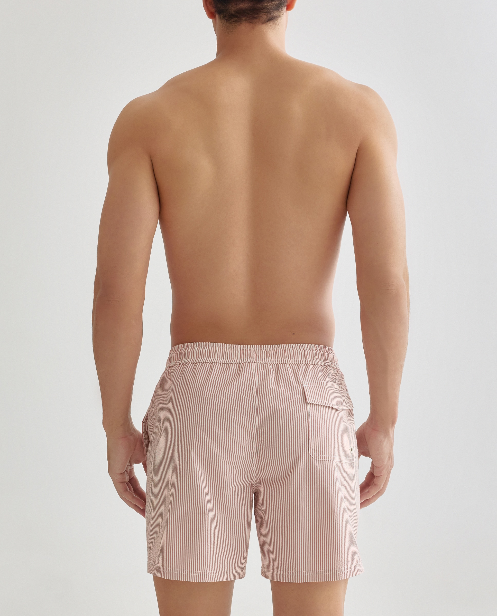Bañador seersucker hombre 600 Rojo-2