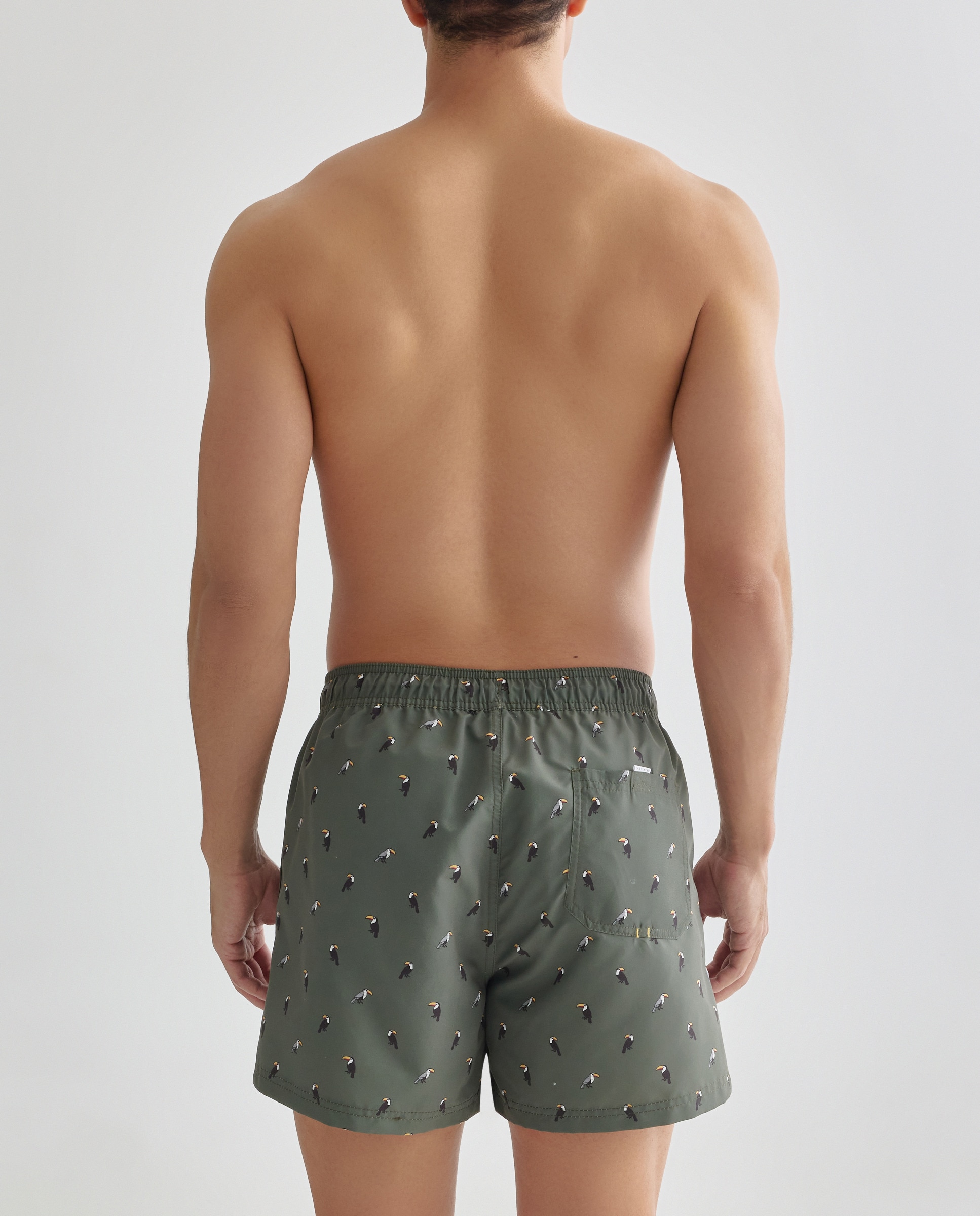 Calções de banho com estampado Verde-2
