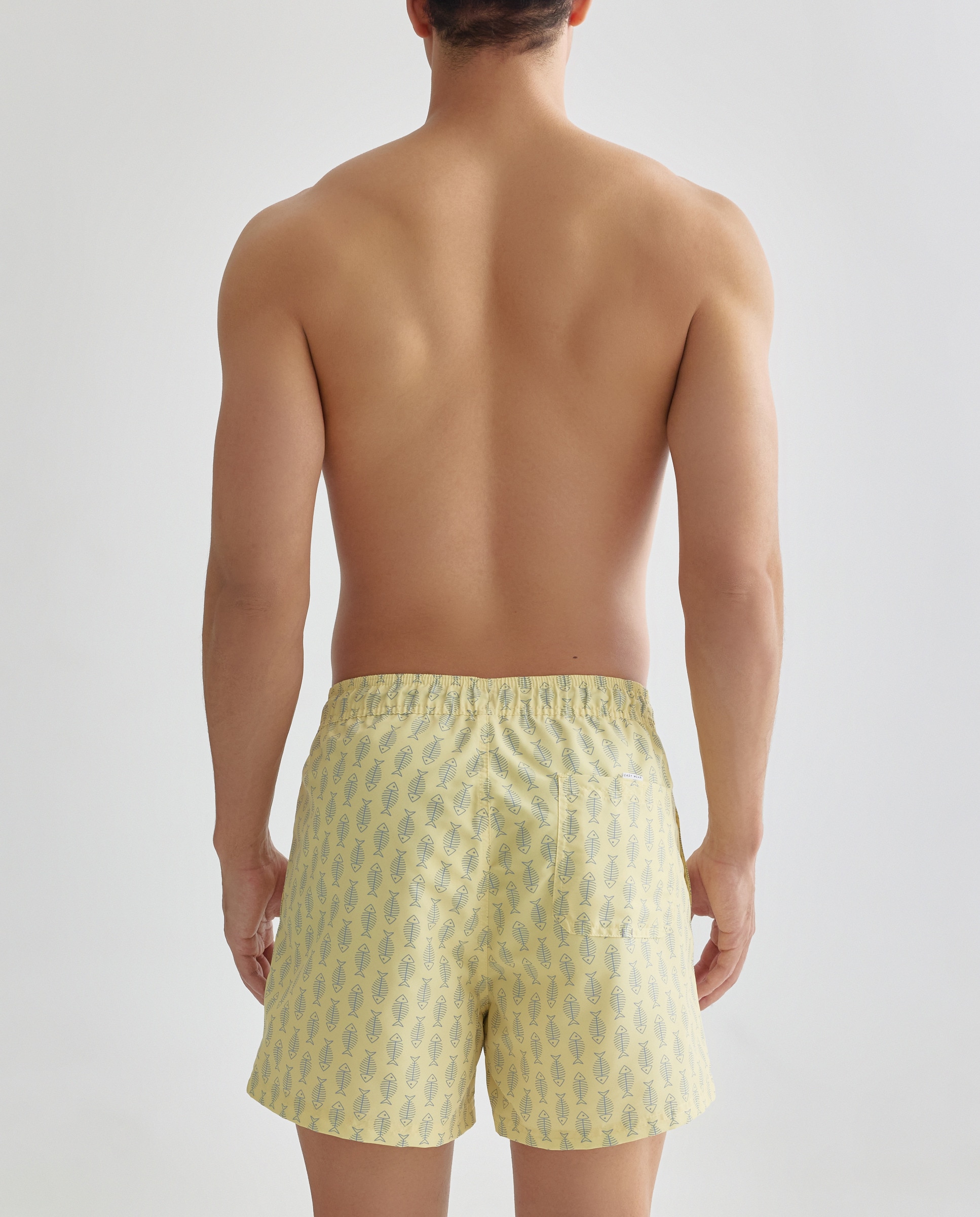 Calções de Banho Estampados Amarelo-2