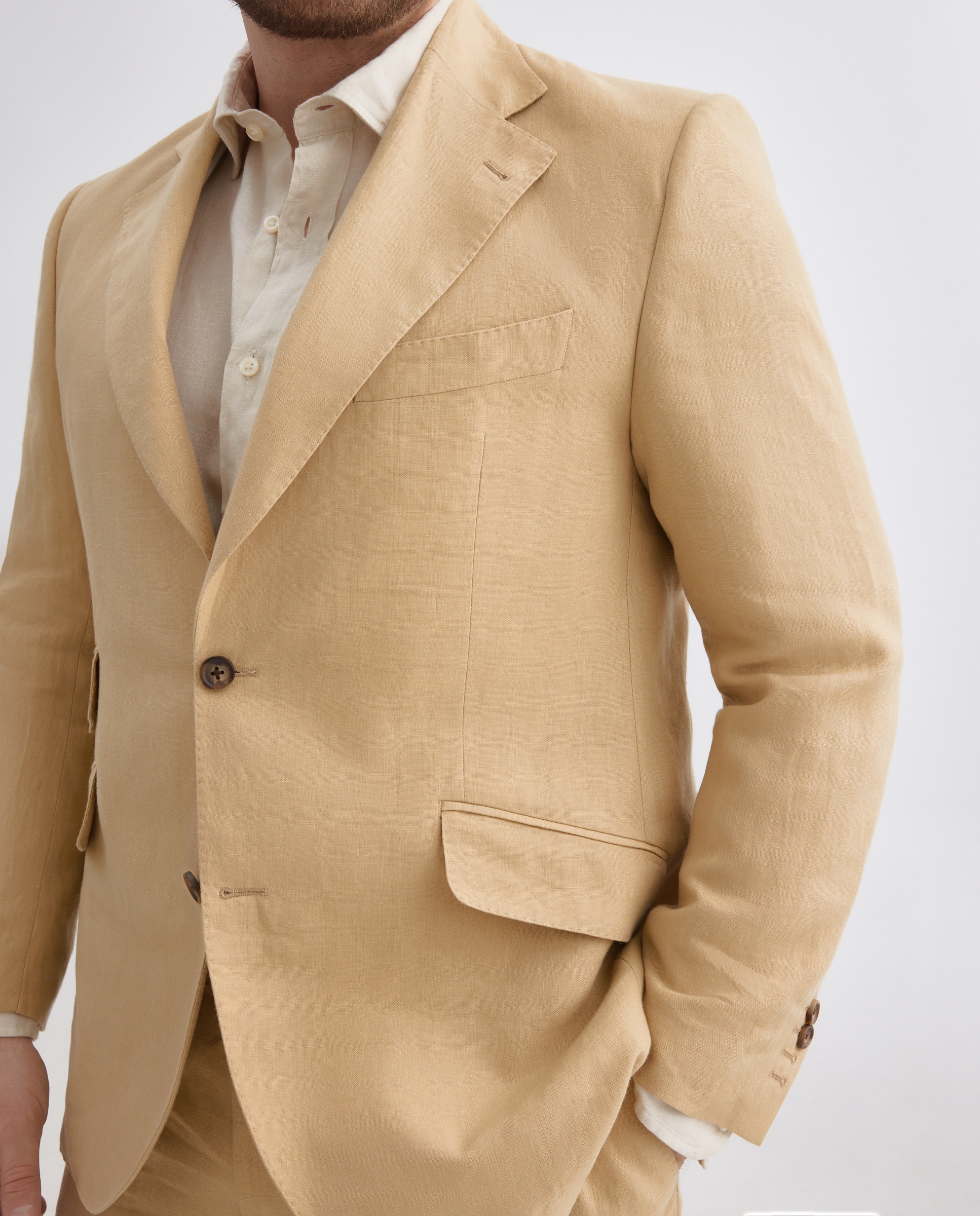 Casaco de homem Bege-4