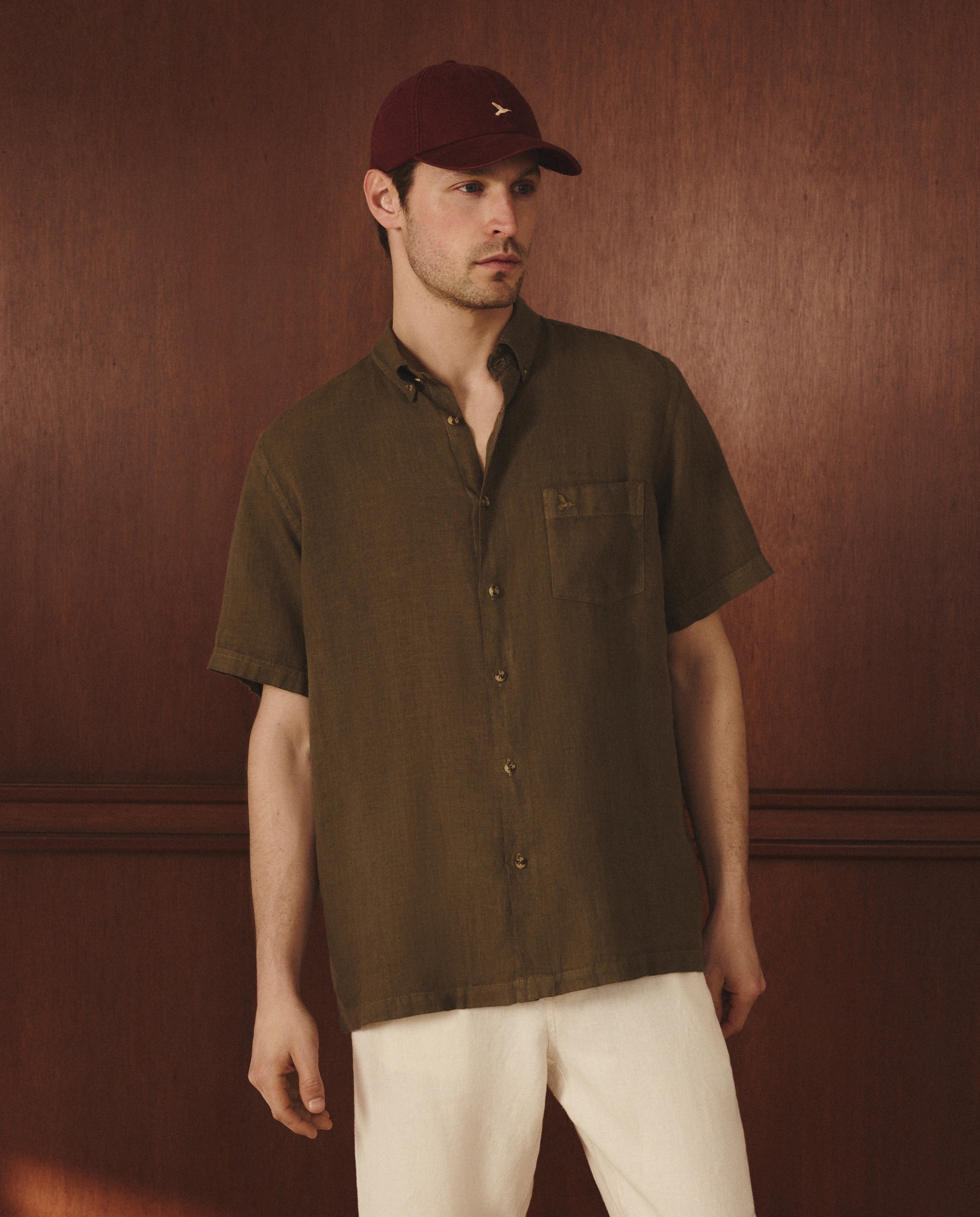 Imagem 0 de Camisa de Linho Classic Fit com Manga Curta