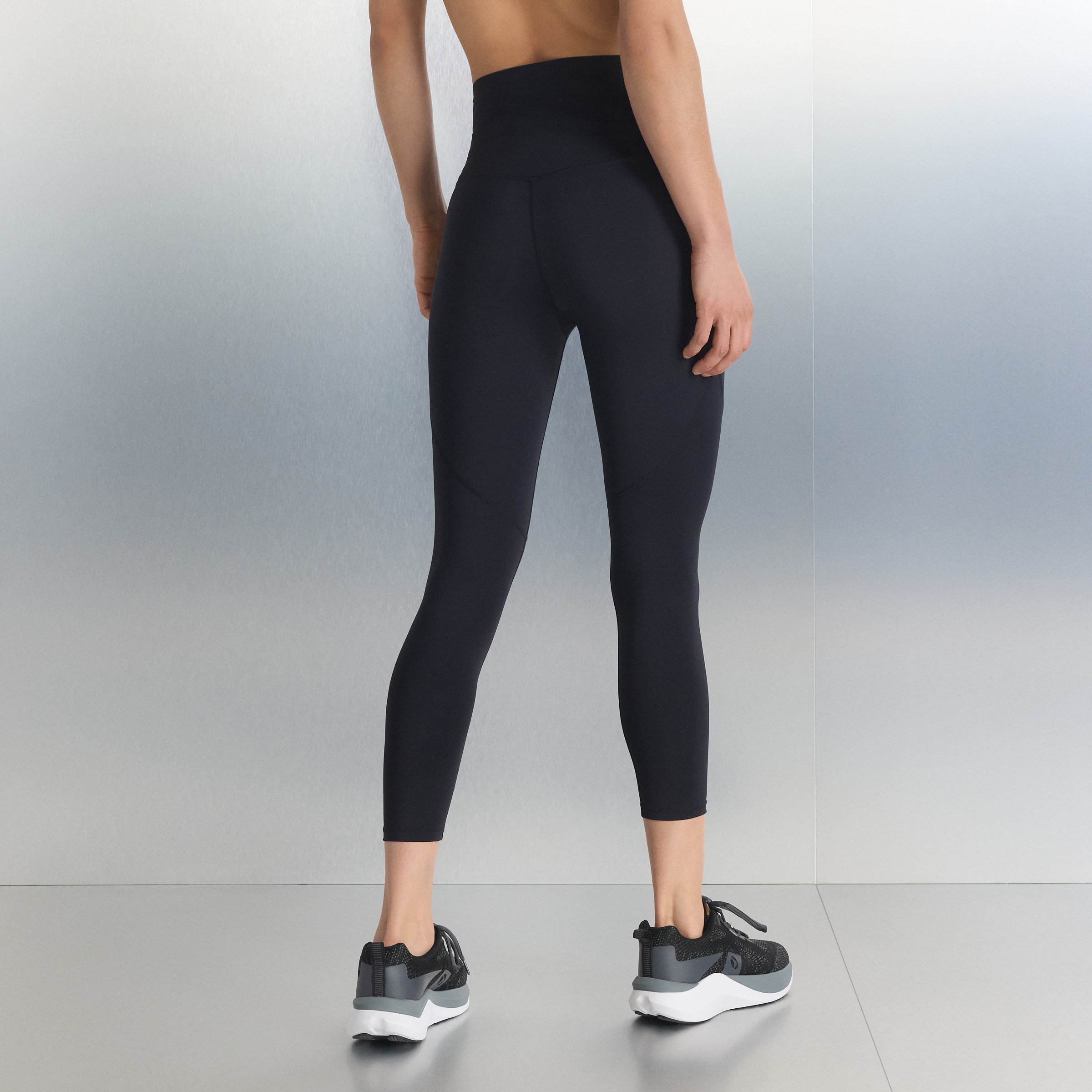 Leggings de Cintura Subida de Training de Mulher Preto-3