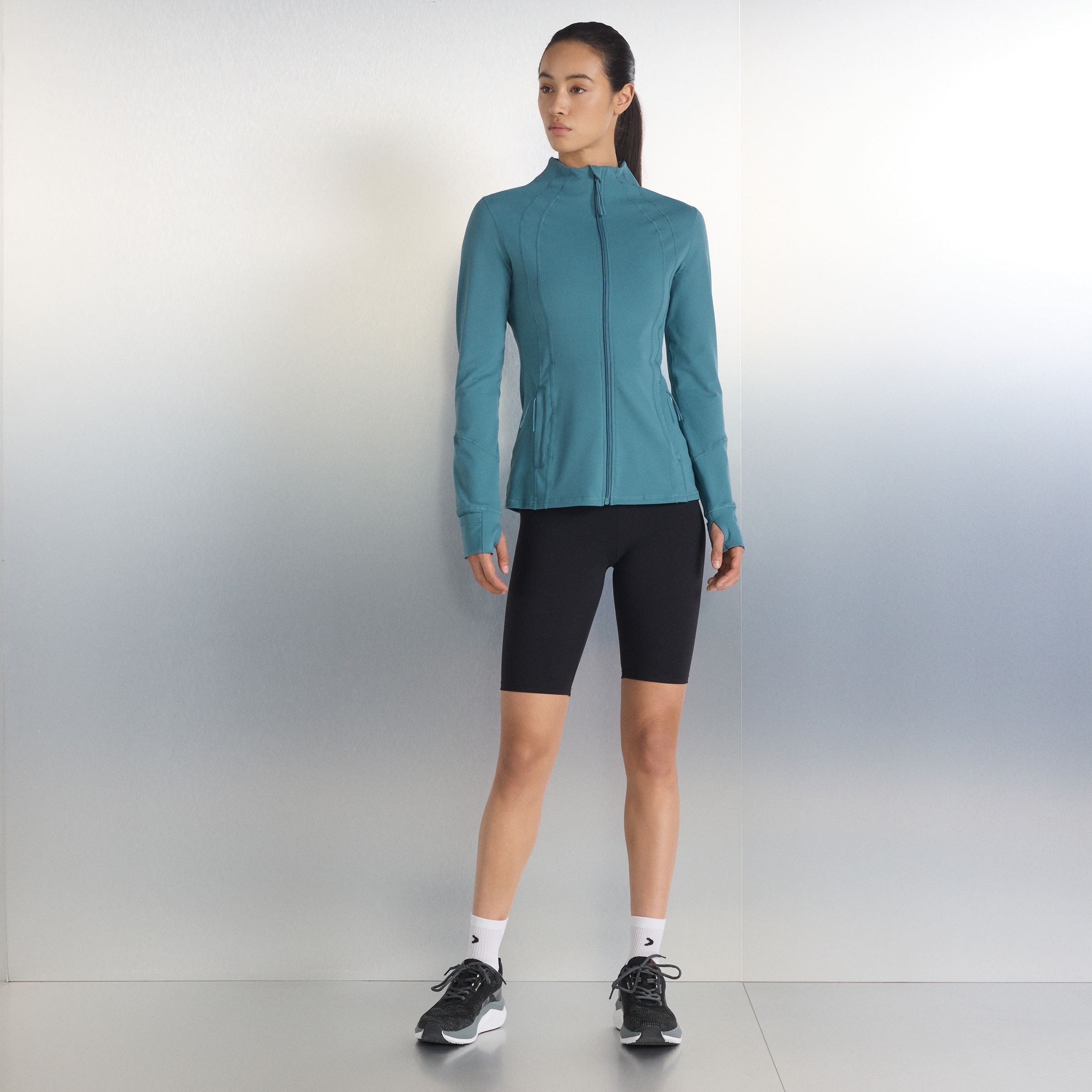 Casaco de Training de Mulher Azul pálido-2