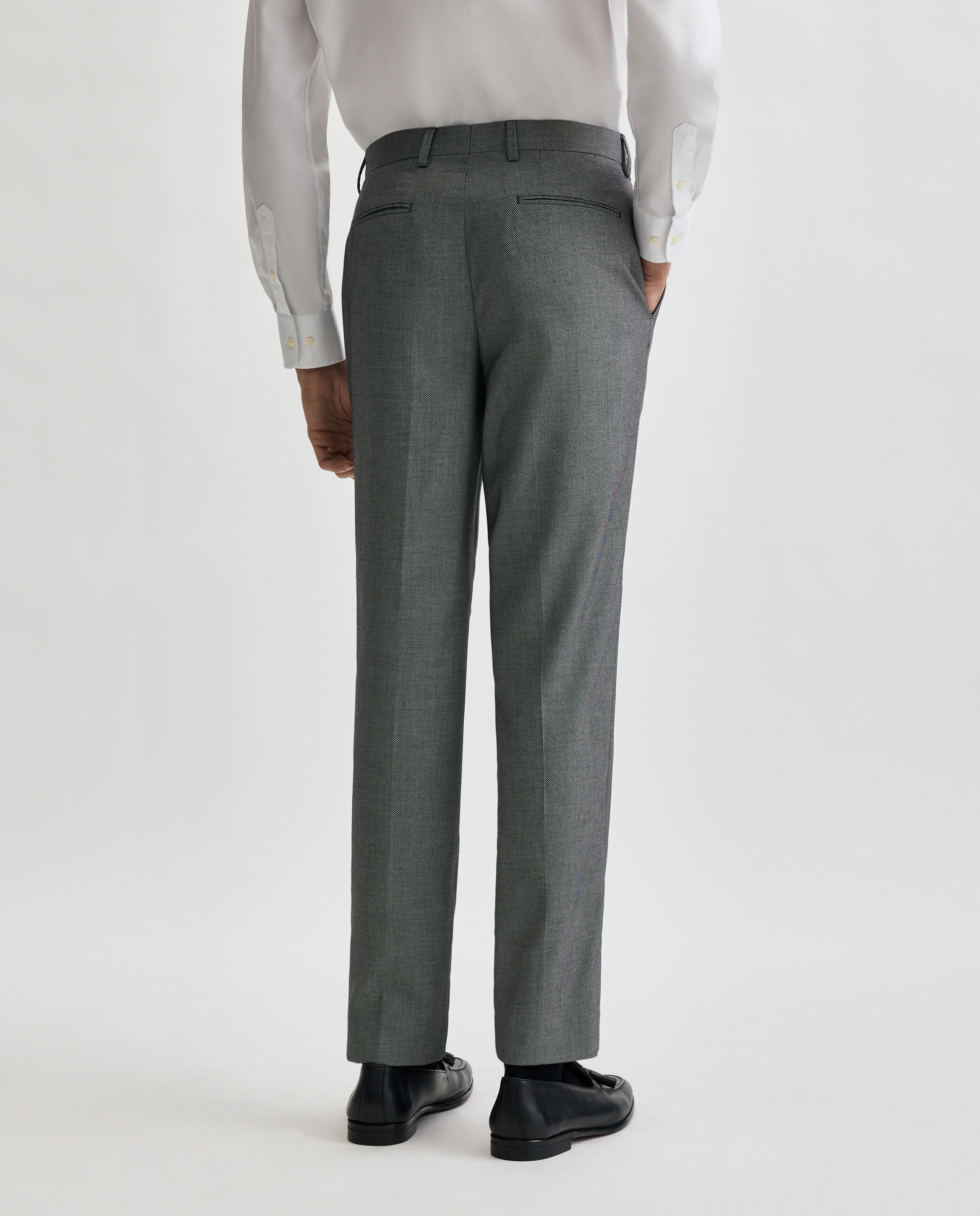 Calças com Estrutura Cinzento-3