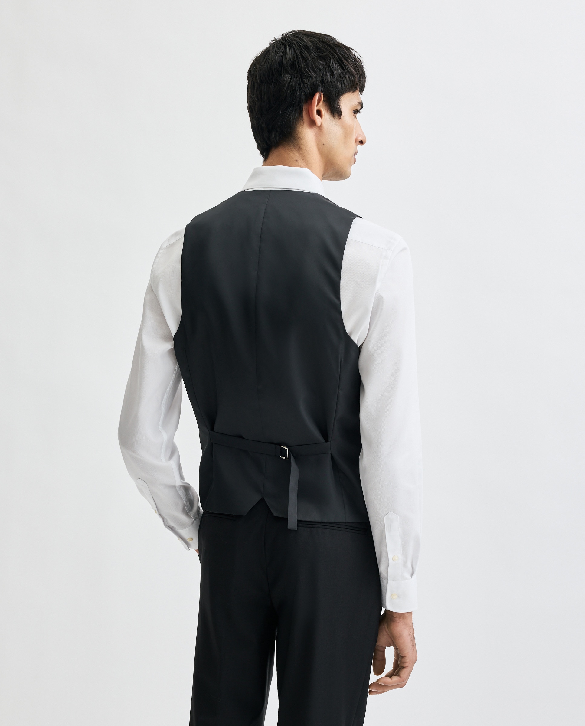 Chaleco de traje para hombre liso - Easy Wear - Negro Negro-2