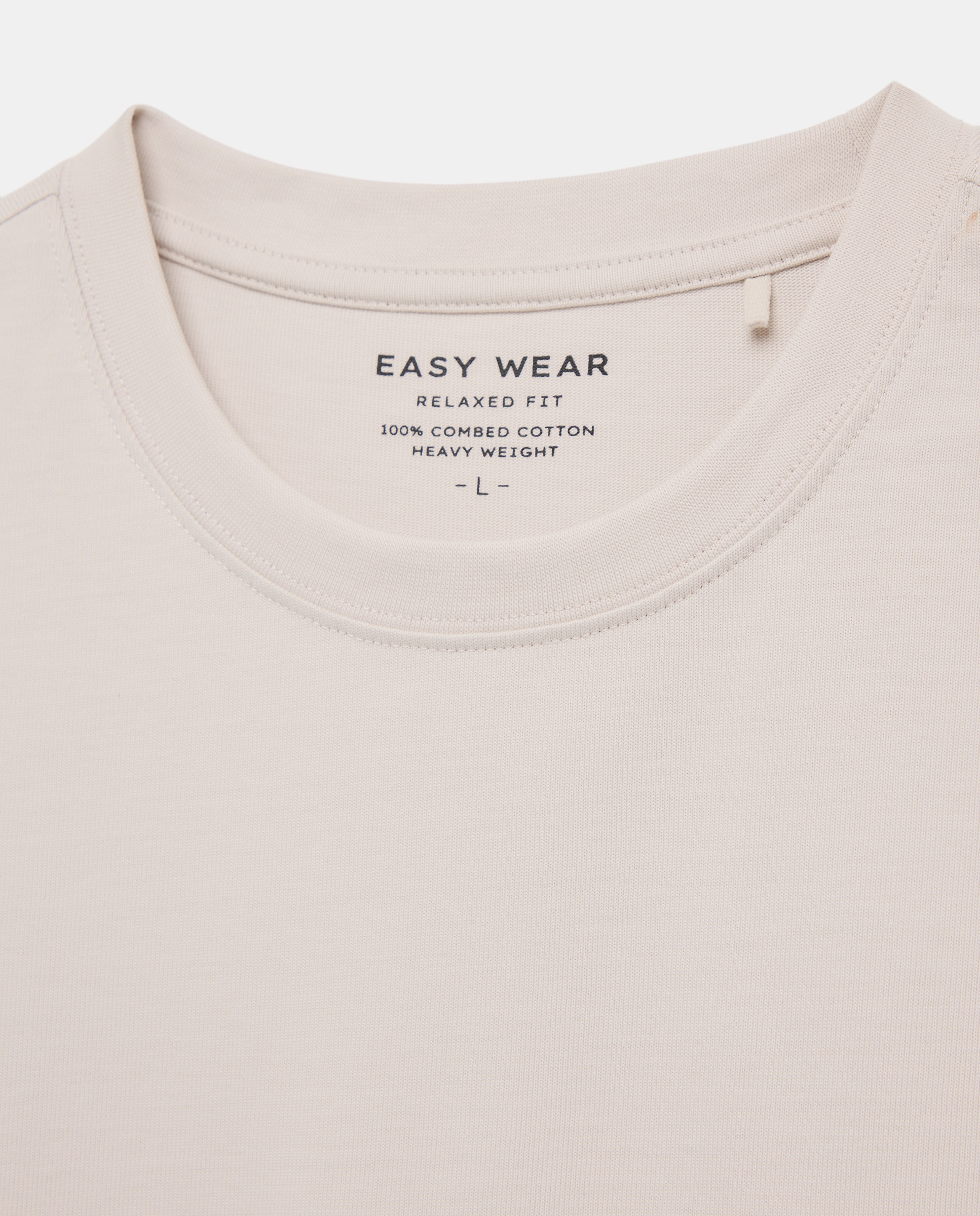 T-shirt Relaxed Fit com Manga Curta 130 Marfim-5