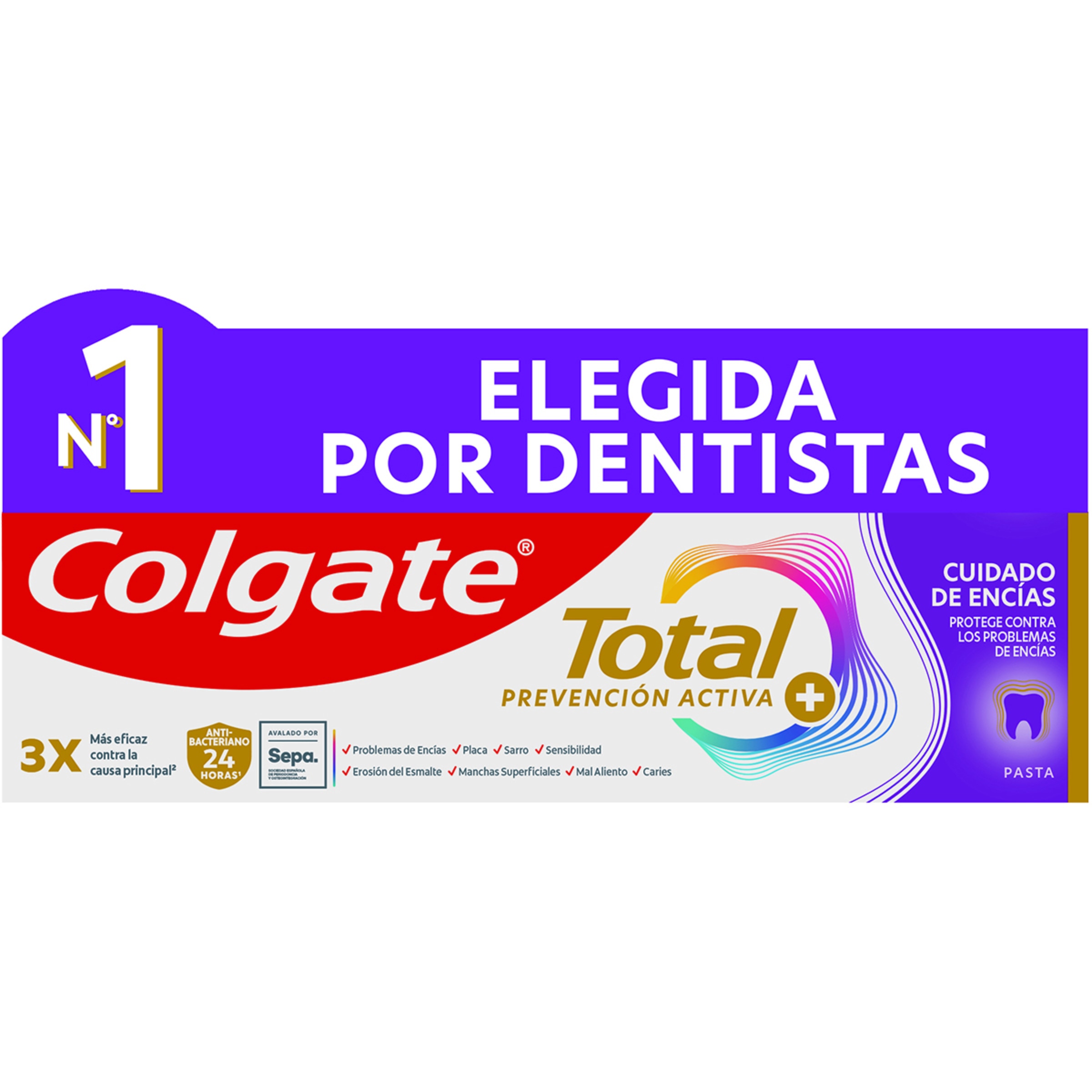 pasta de dientes prevención activa + cuidado de encías tubo 75 ml