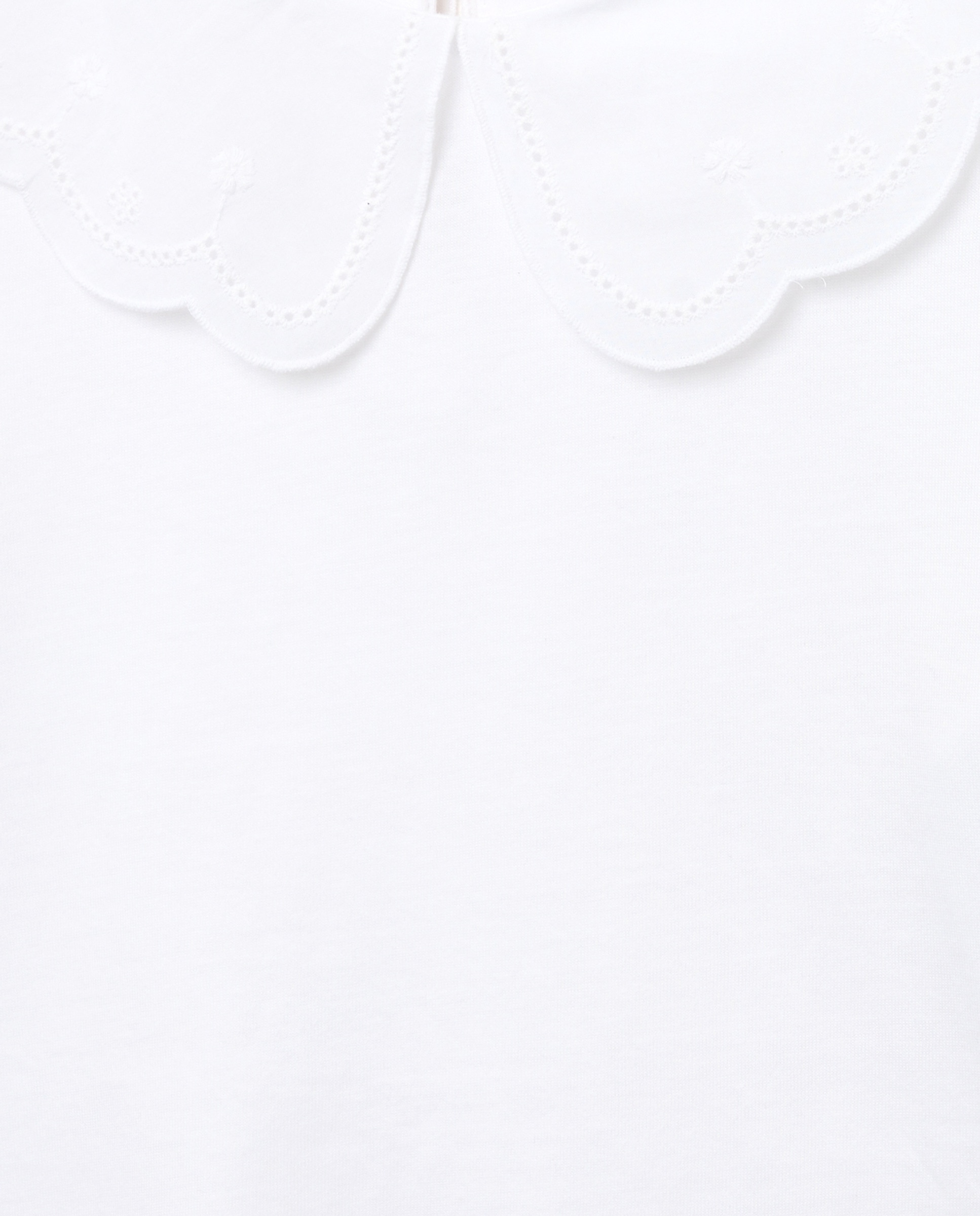 Camiseta niña manga corta y cuello Blanco-3