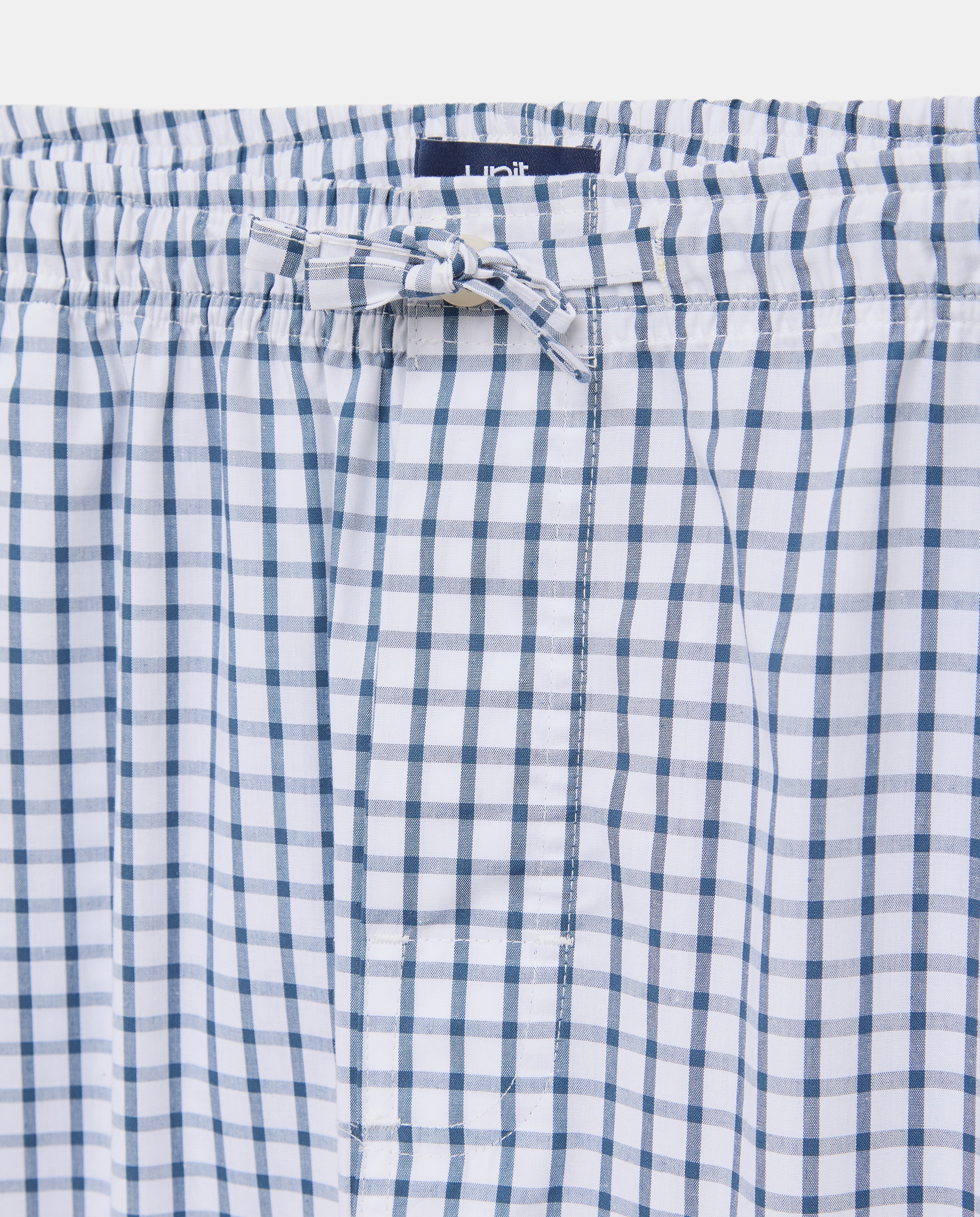 Pantalón pijama hombre con bolsillos de algodón Azul marino-5
