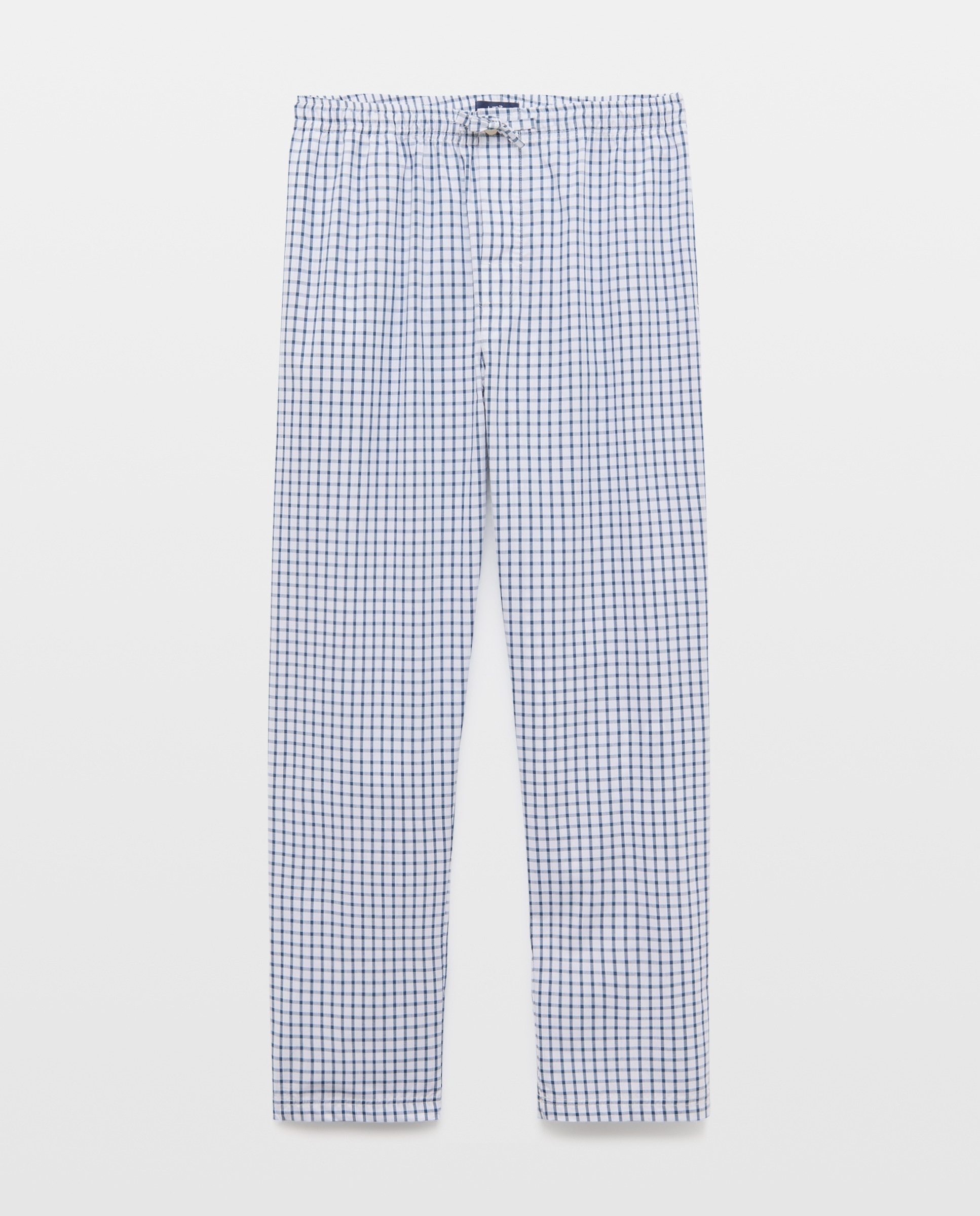 Pantalón pijama hombre con bolsillos de algodón Azul marino-4