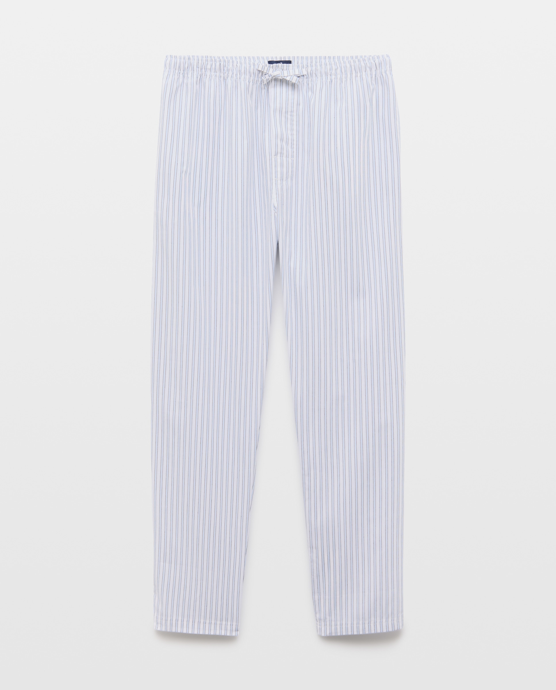 Pantalón pijama hombre con bolsillos de algodón 400 Azul-4